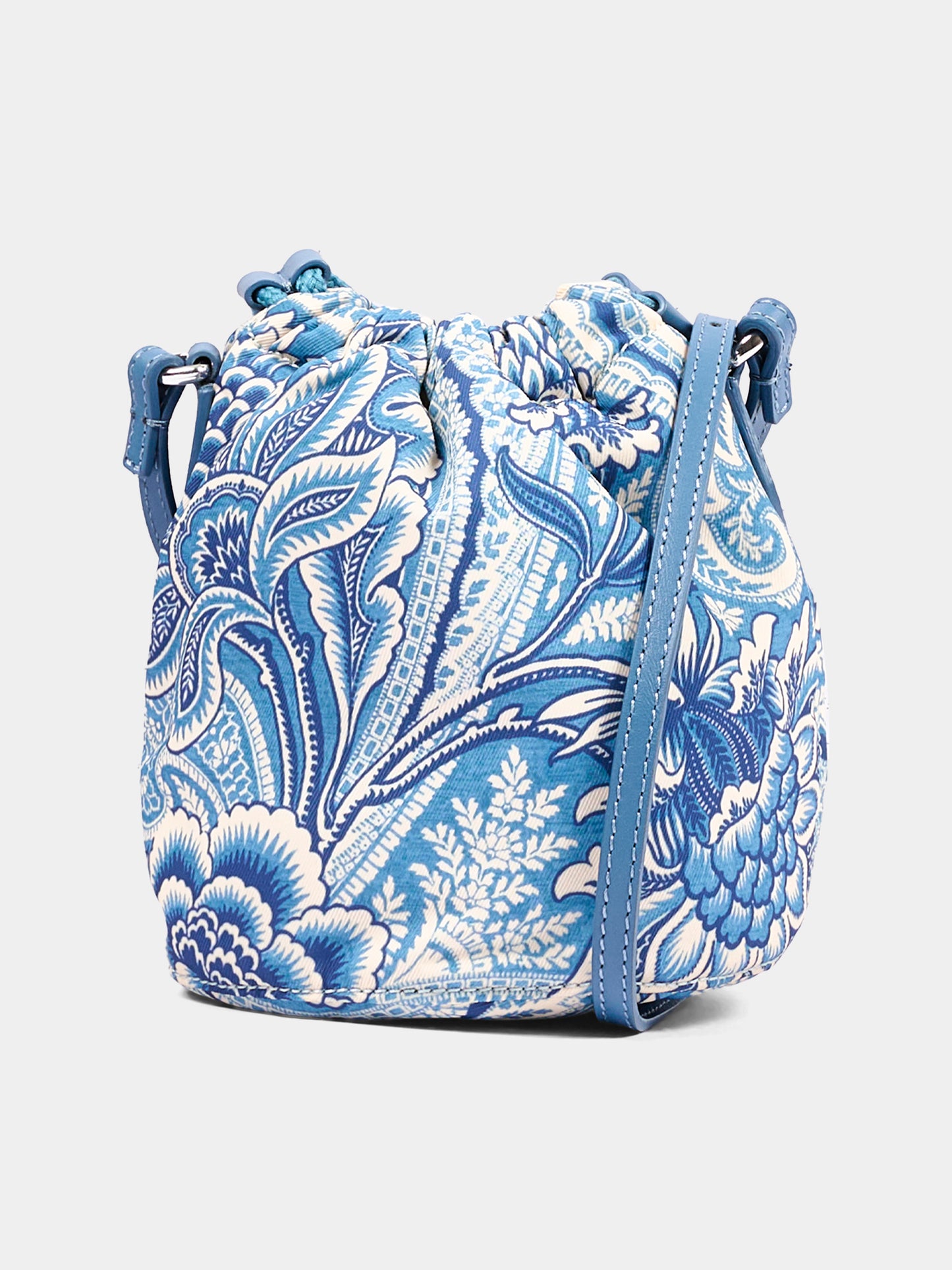 Borsa casual azzurra per bambina con stampa paisley,Etro,GX0B08 N0369 638BL