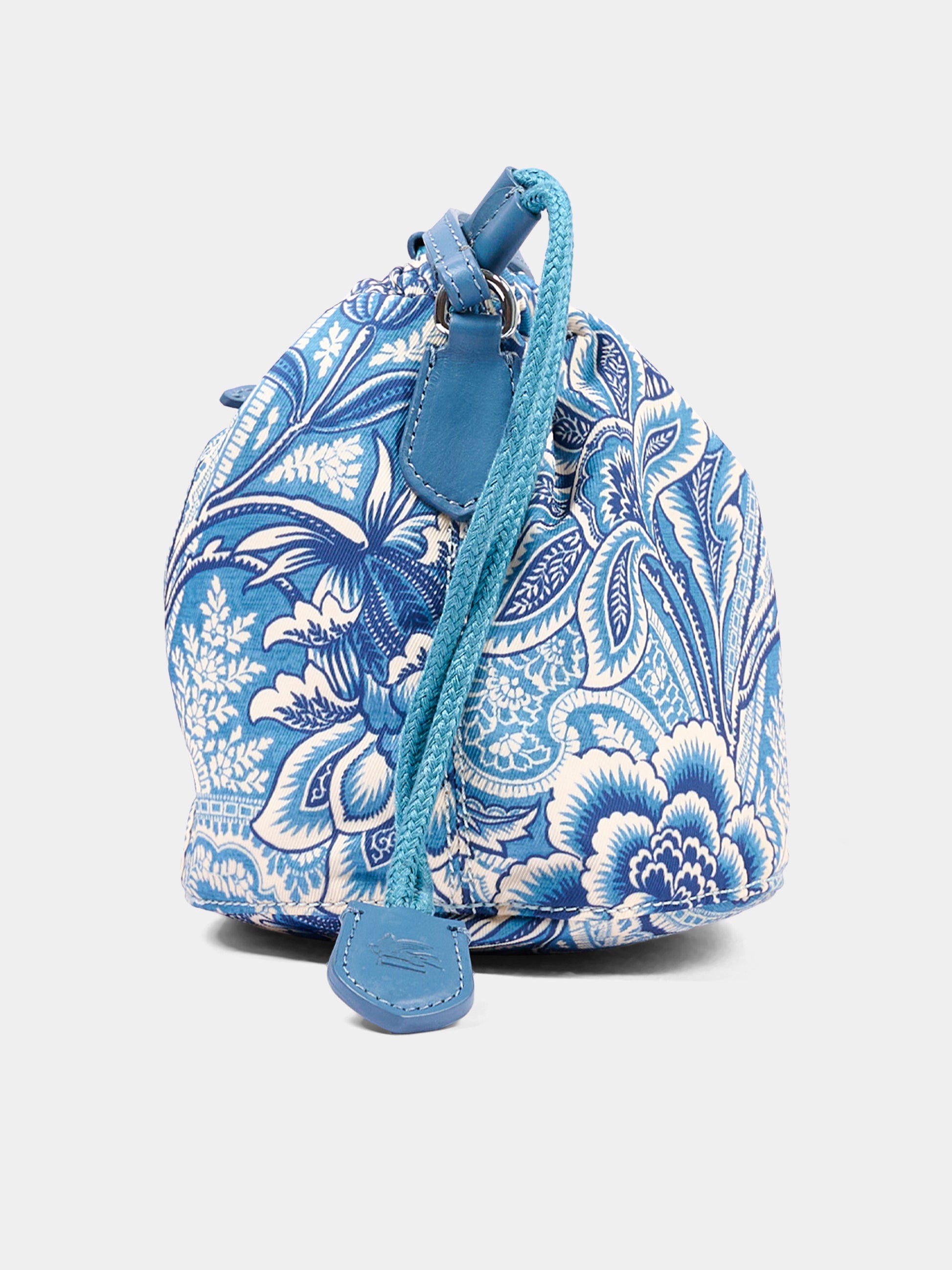 Borsa casual azzurra per bambina con stampa paisley,Etro,GX0B08 N0369 638BL