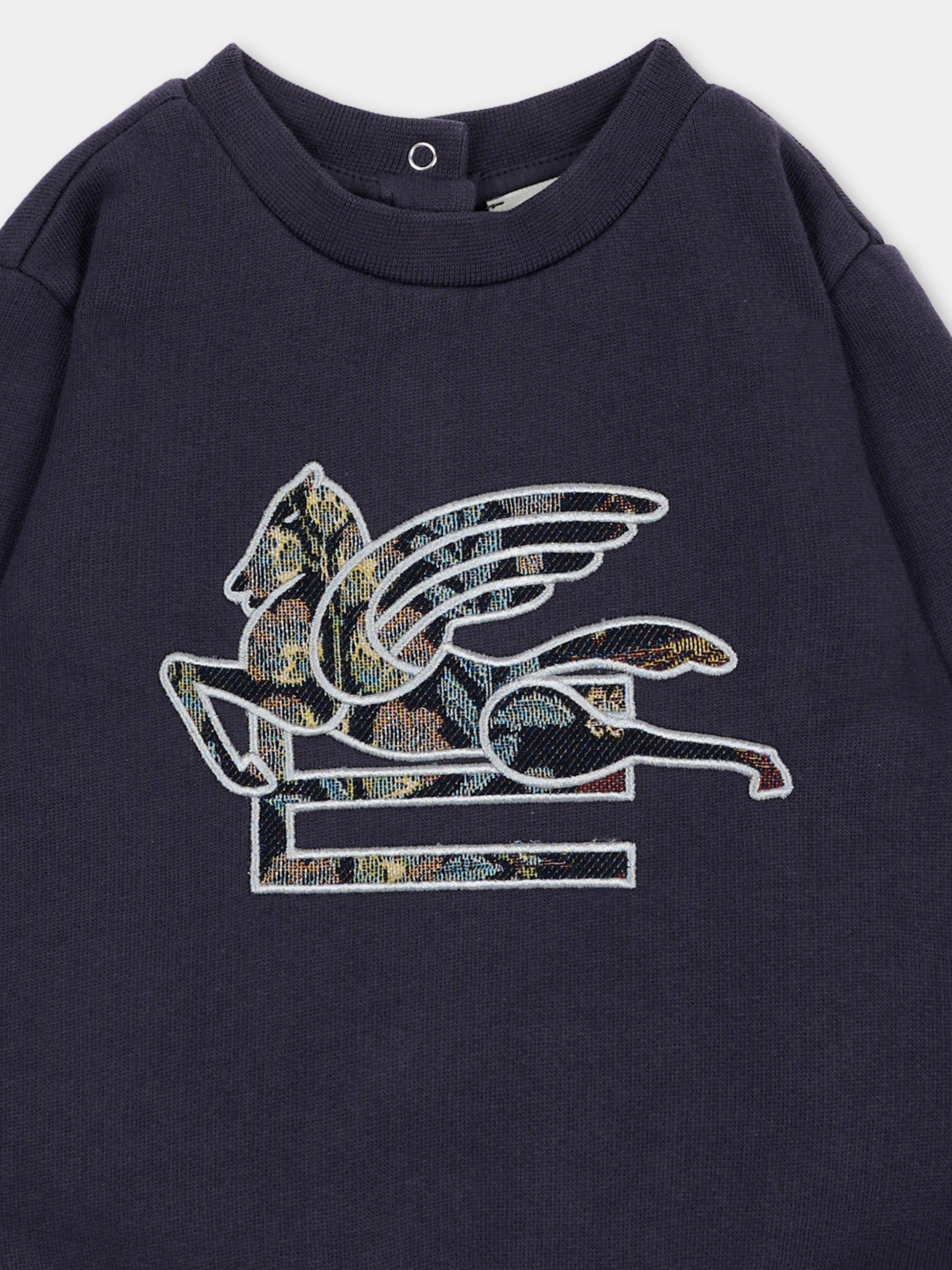 Felpa blu per neonati con Pegaso,Etro,GX4510 Z3333 667