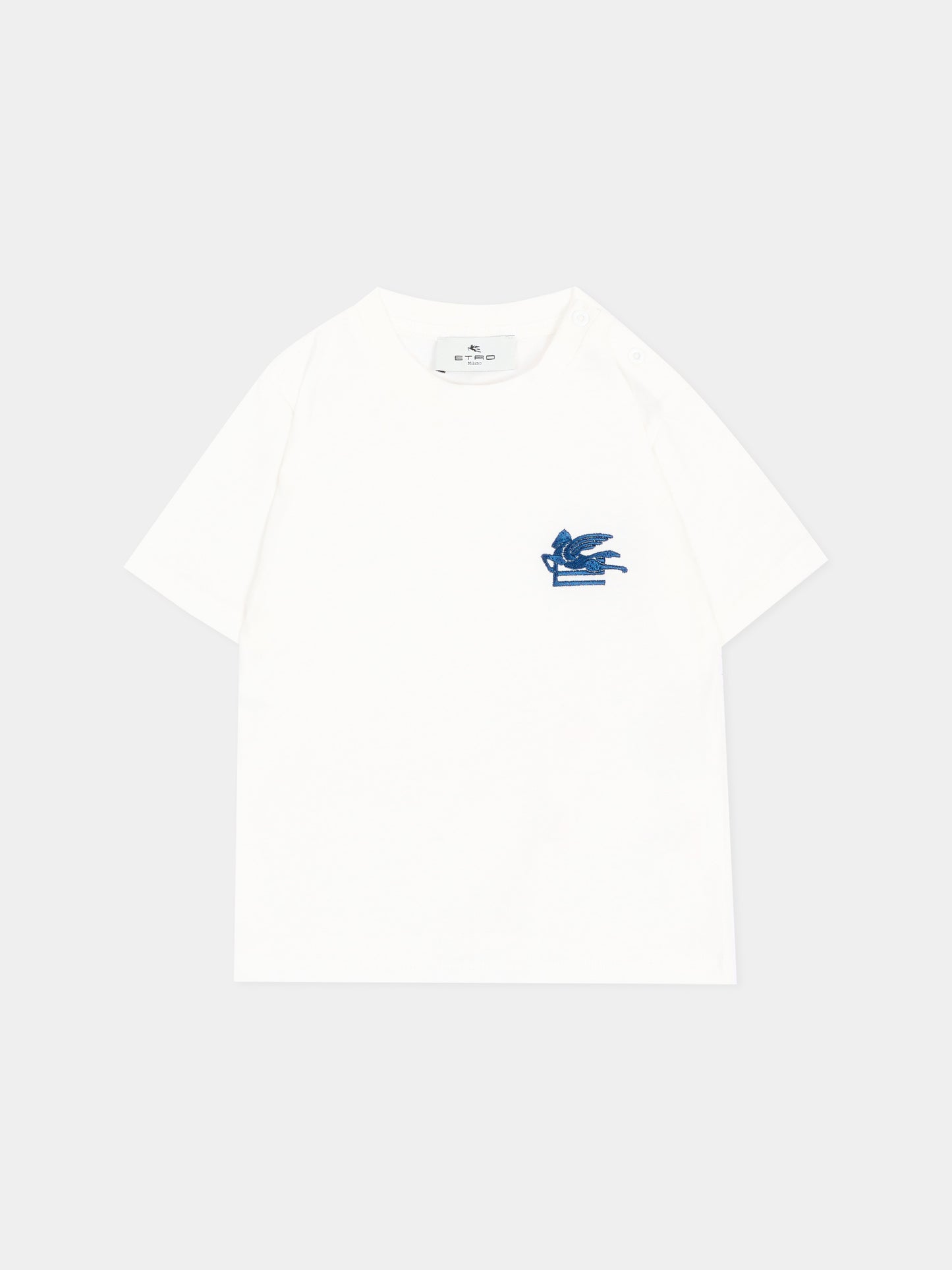 T-Shirt avorio per neonati con Pegaso,Etro,GX8551 Z3186 101