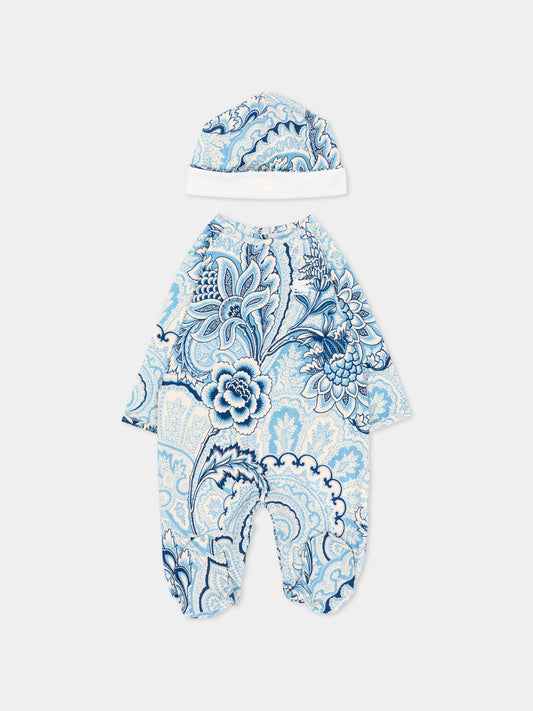 Set tutina avorio per neonati con stampa paisley,Etro,GXB540 Z3377 638BL