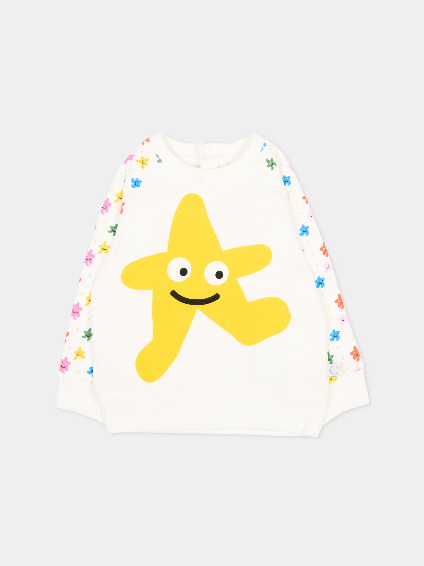 Felpa avorio per neonata con stelle,Stella Mccartney Kids,TX4050 Z3059 101