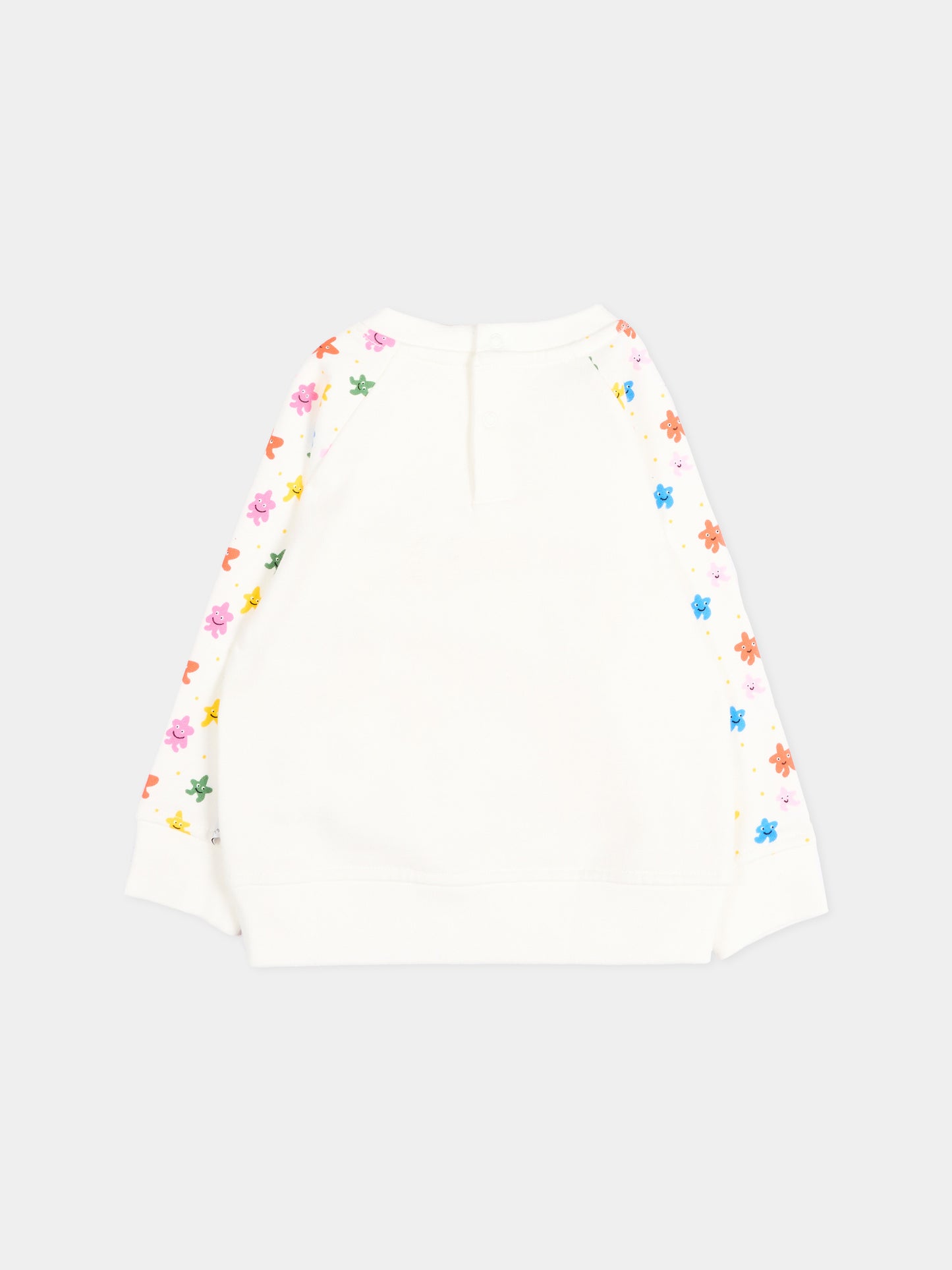 Felpa avorio per neonata con stelle,Stella Mccartney Kids,TX4050 Z3059 101