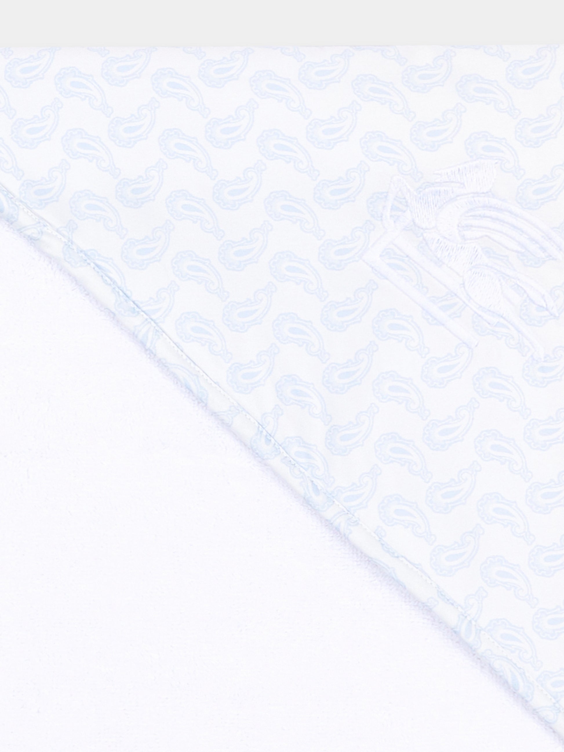 Accappatoio celeste per neonato con stampa paisley,Etro,GU0540 P0425 685CE