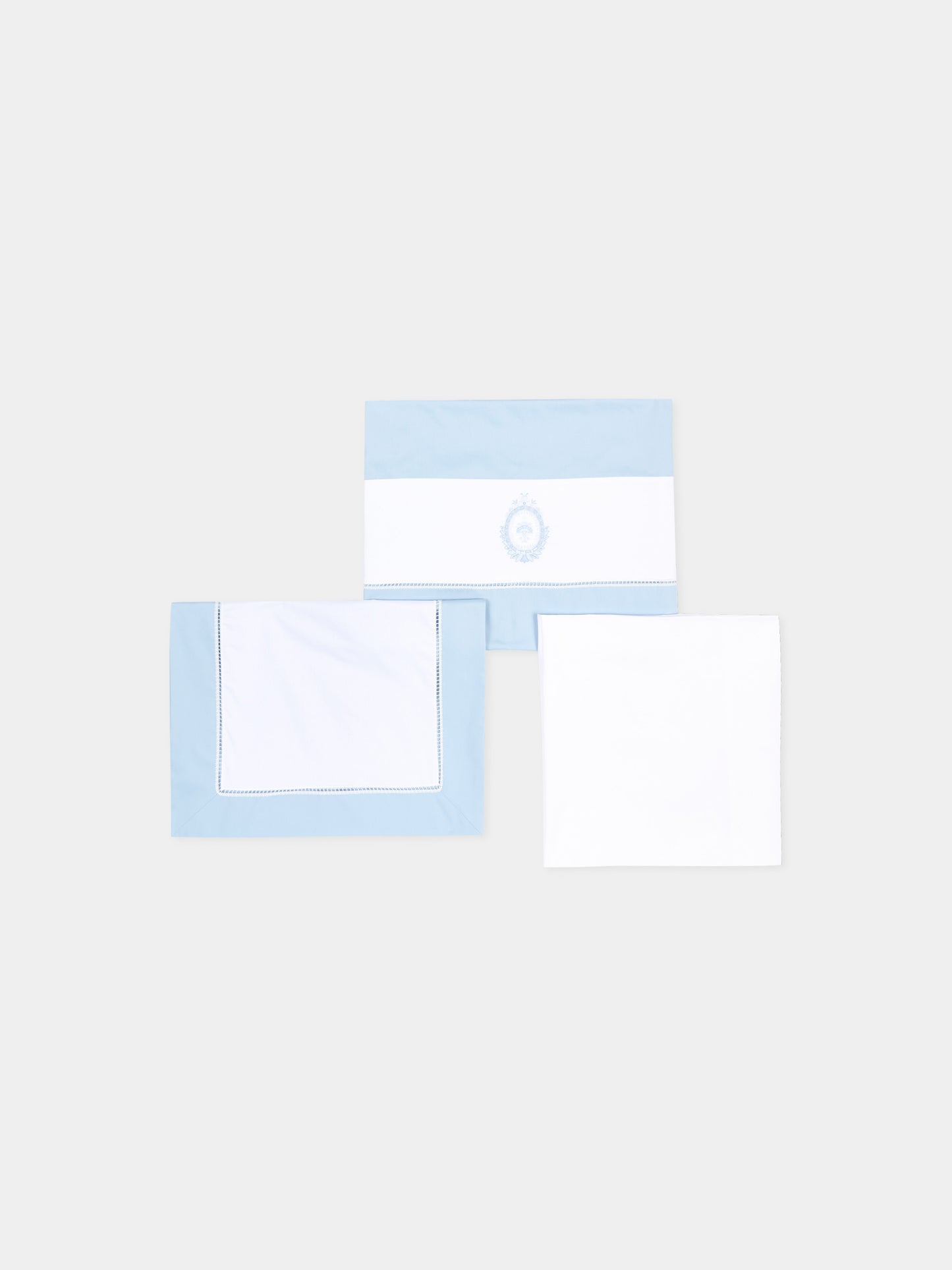 Lenzuola celeste per neonato con ricamo,Etro,GU0550 P0426 685