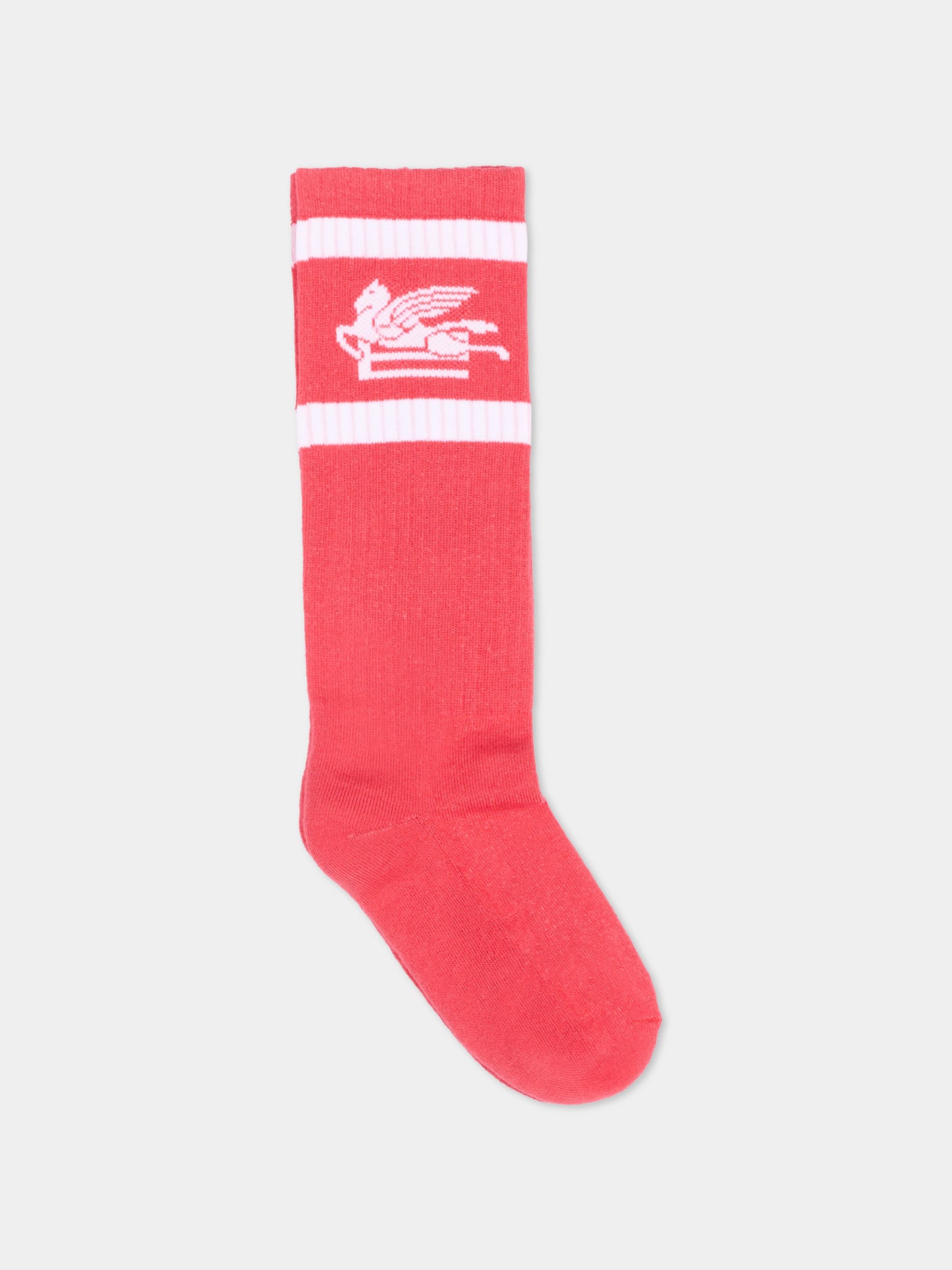 Calzino rosa per bambina con Pegaso,Etro,GU0B00 Z0396 50OAV