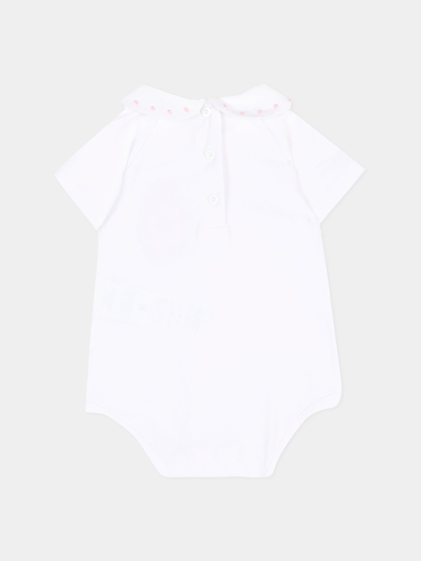 Body bianco per neonata con ricamo,Etro,GUA521 J0382 100RS