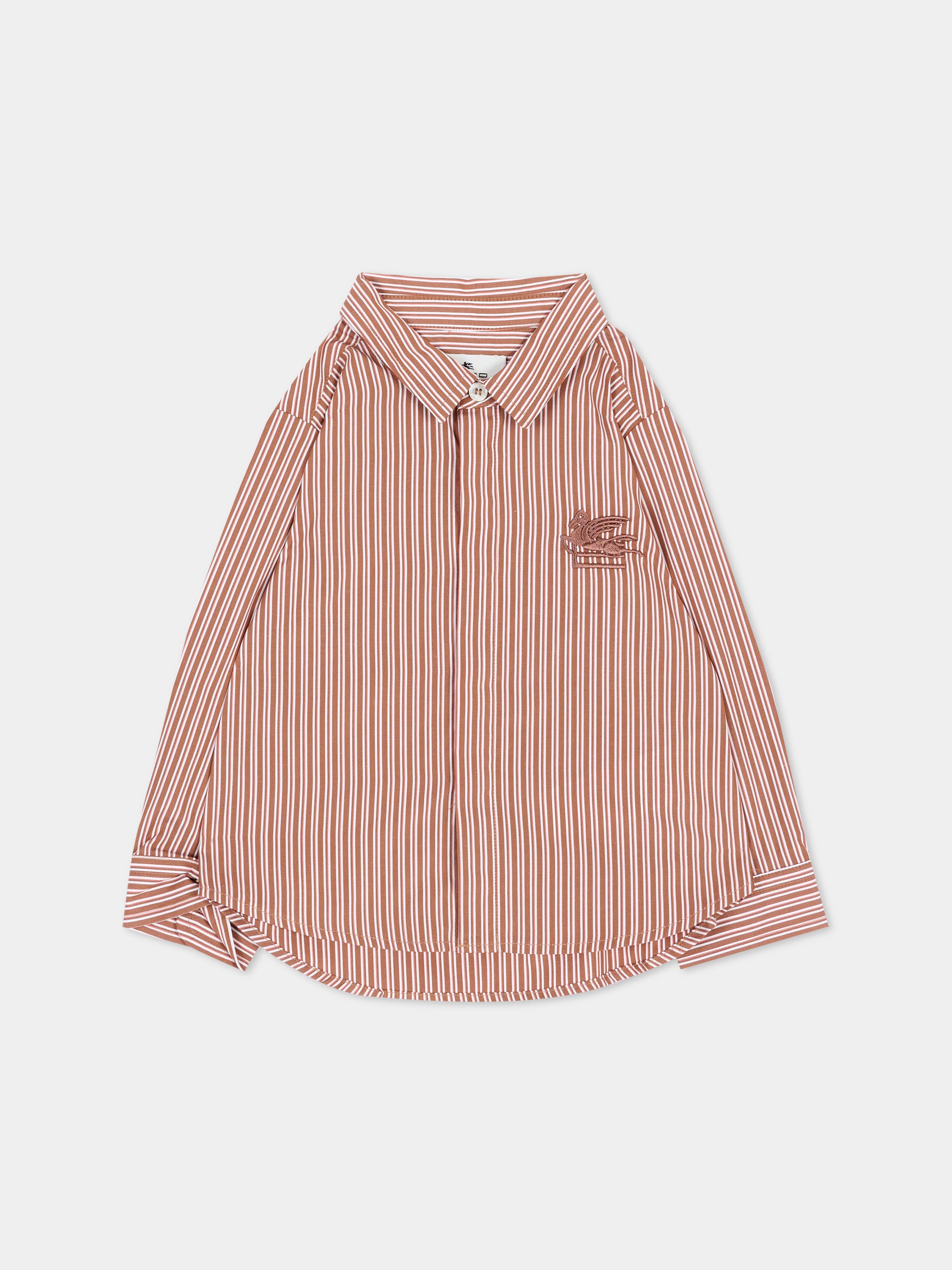 Camicia marrone per neonato con Pegaso,Etro,GV5510 P0448 428