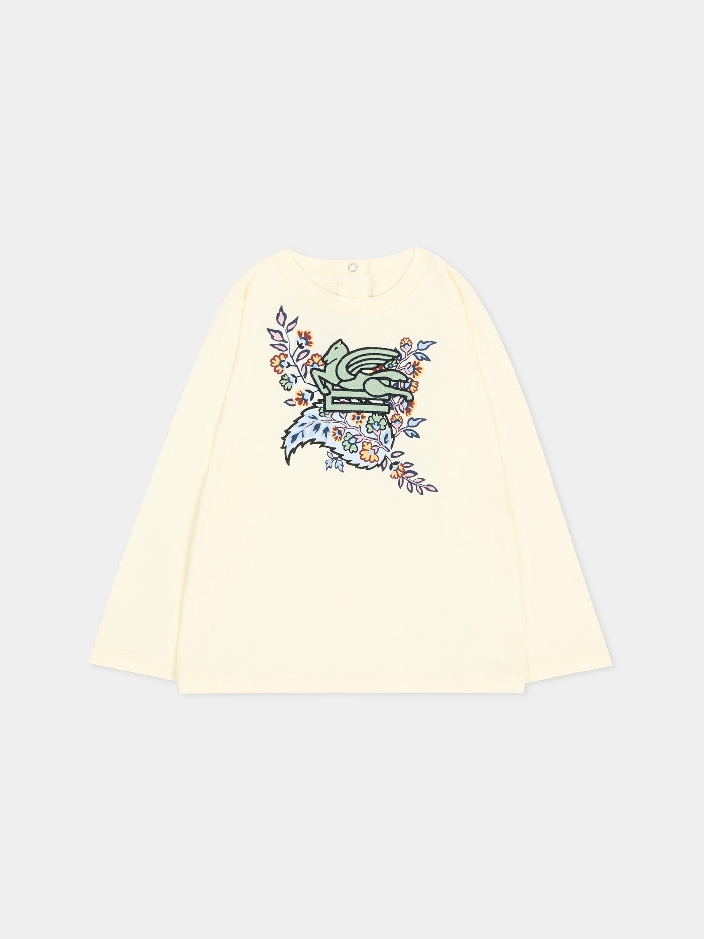 T-Shirt gialla per neonata con Pegaso,Etro,GV8040 Z2081 105CE