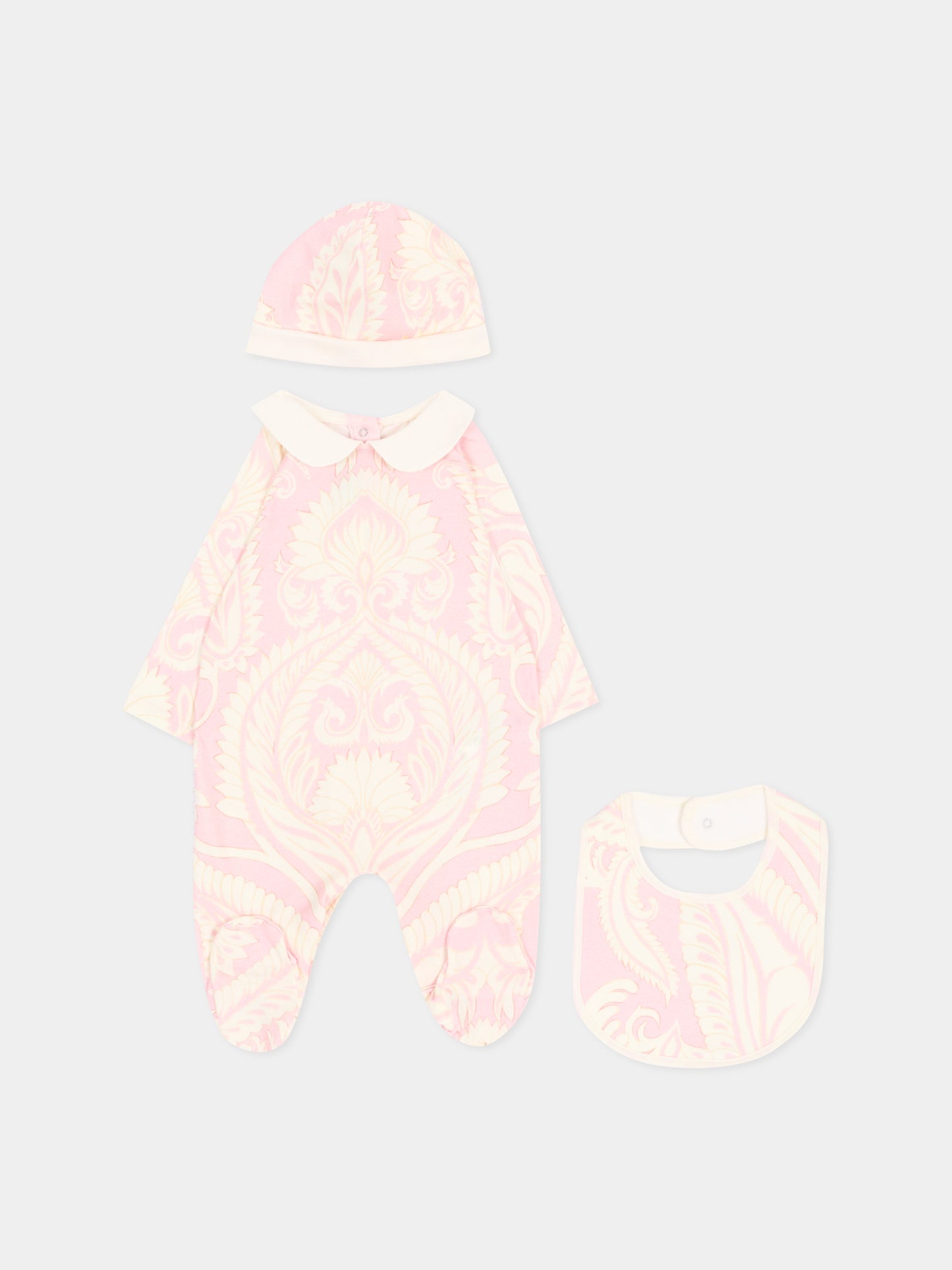 Set tutina avorio per neonata con stampa paisley,Etro,GVB500 J0452 105RS
