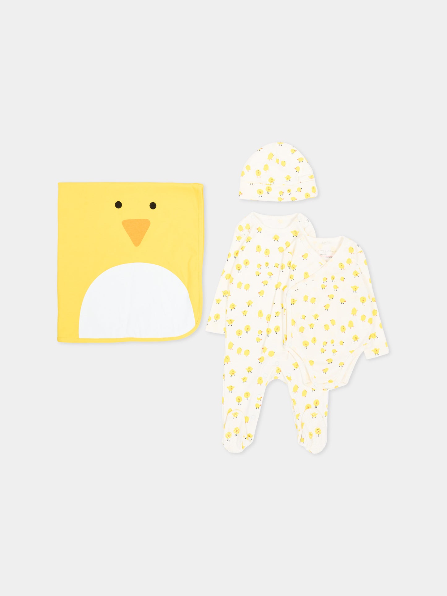 Set tutina avorio per neonato con pulcini,Stella Mccartney Kids,TVB610 Z2273 101MC