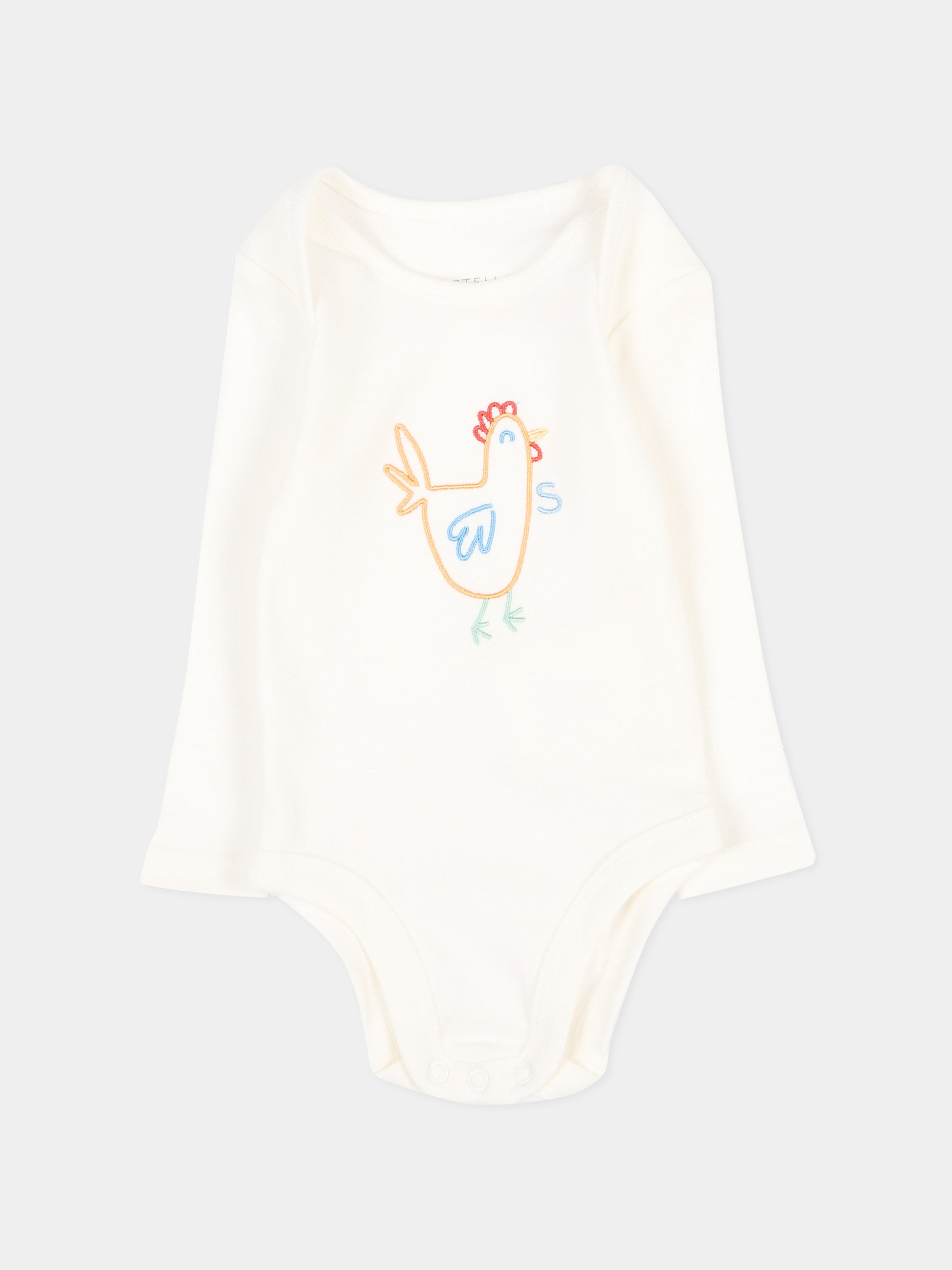 Set body avorio per neonato con ricami,Stella Mccartney Kids,TVB620 Z0669 101