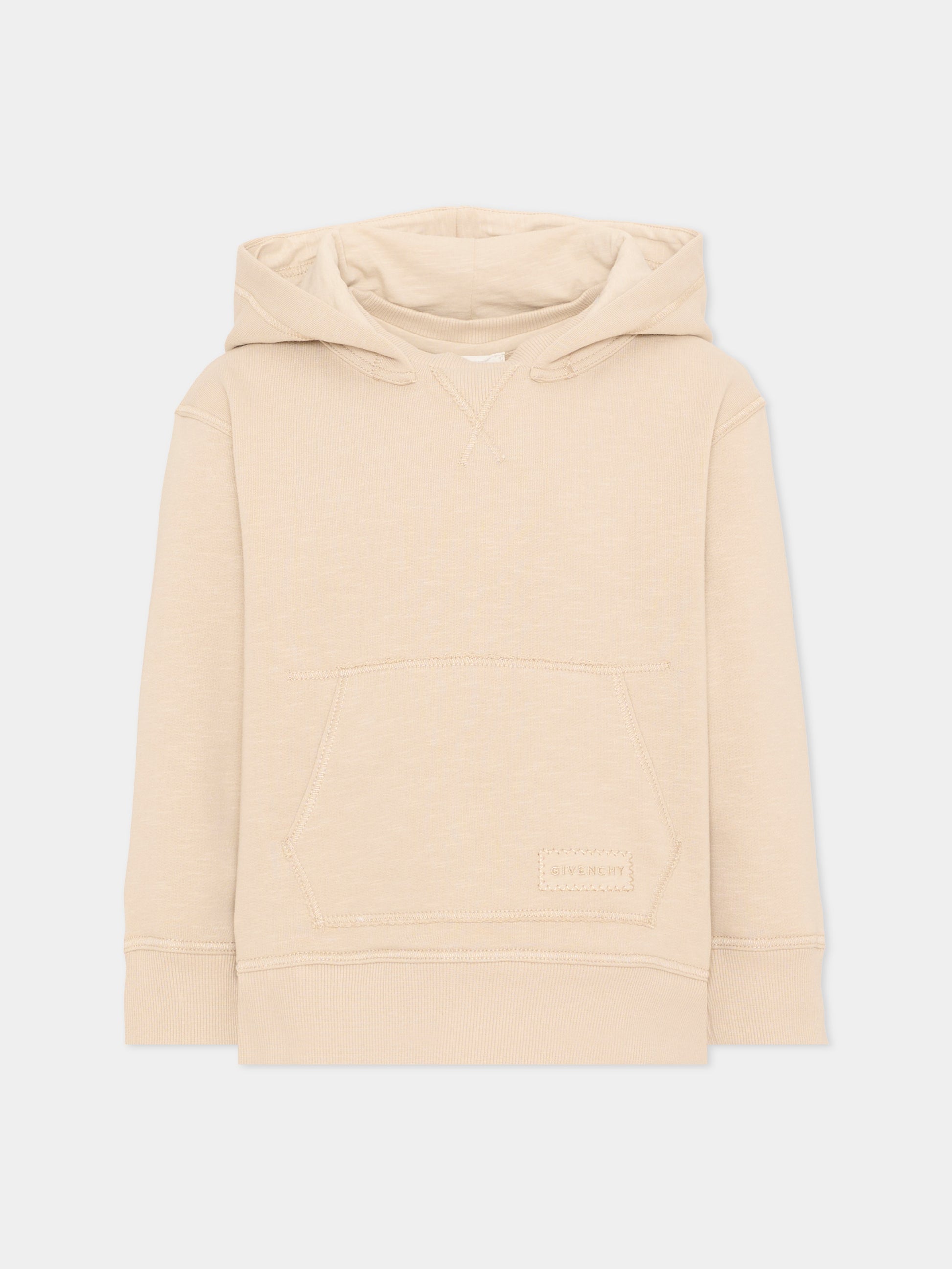 Felpa beige per bambini con logo,Givenchy Kids,H31095 192