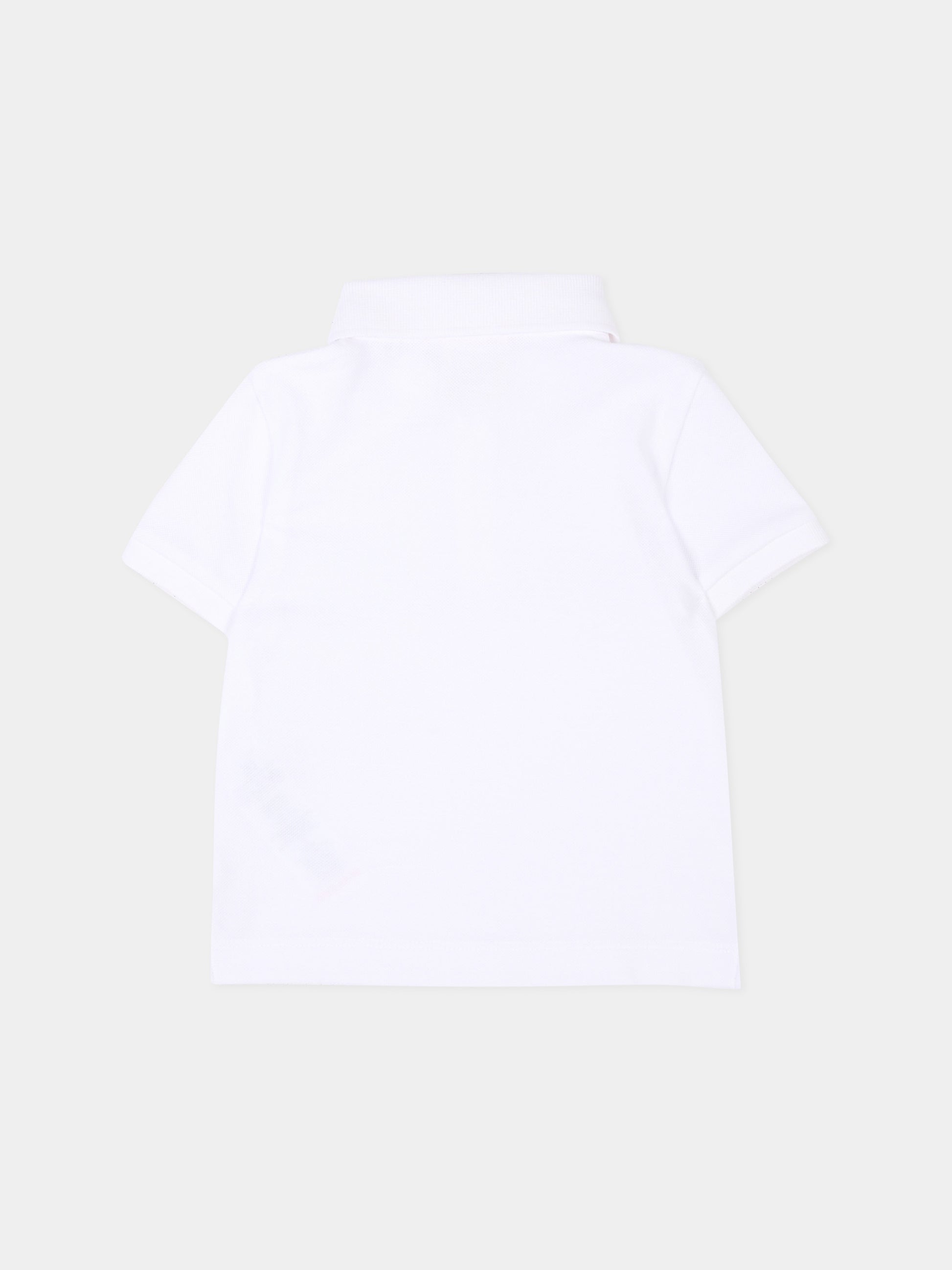 Polo bianca per neonato con logo,Givenchy Kids,H31204 10P