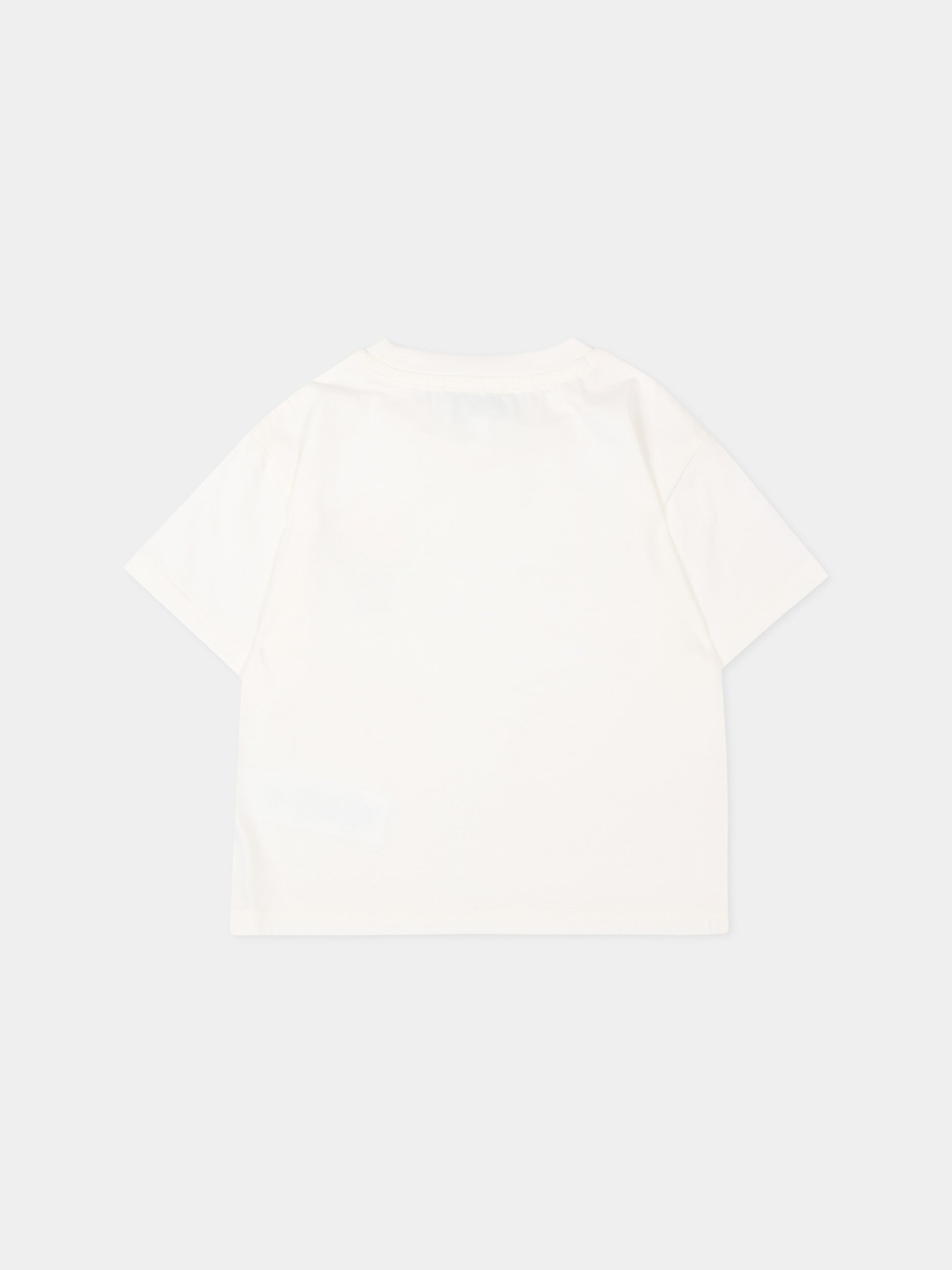T-shirt avorio per bambini con logo,Kenzo Kids,K61760 117