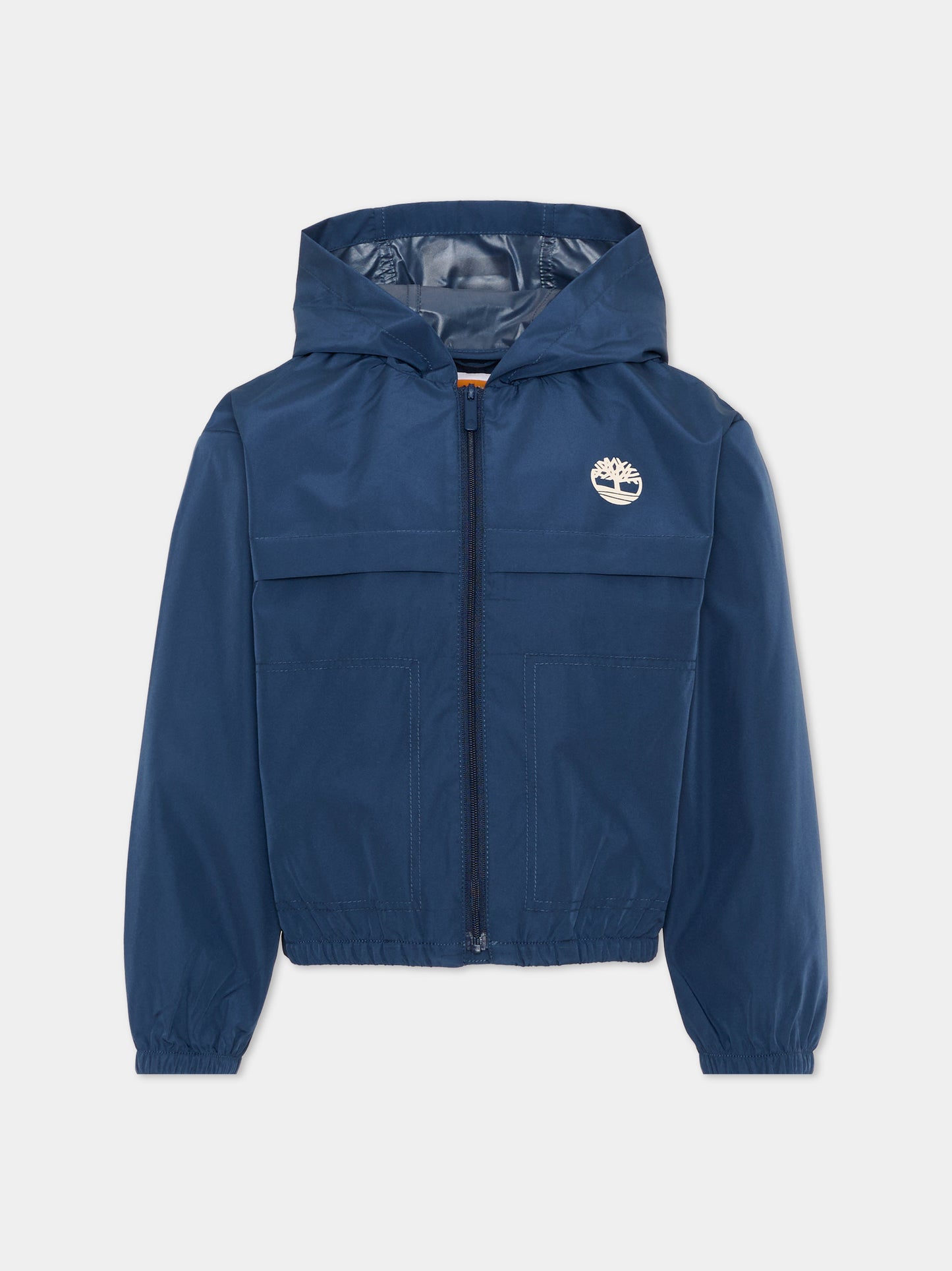 Giacche a vento blu per bambino con logo,Timberland,T60826 805