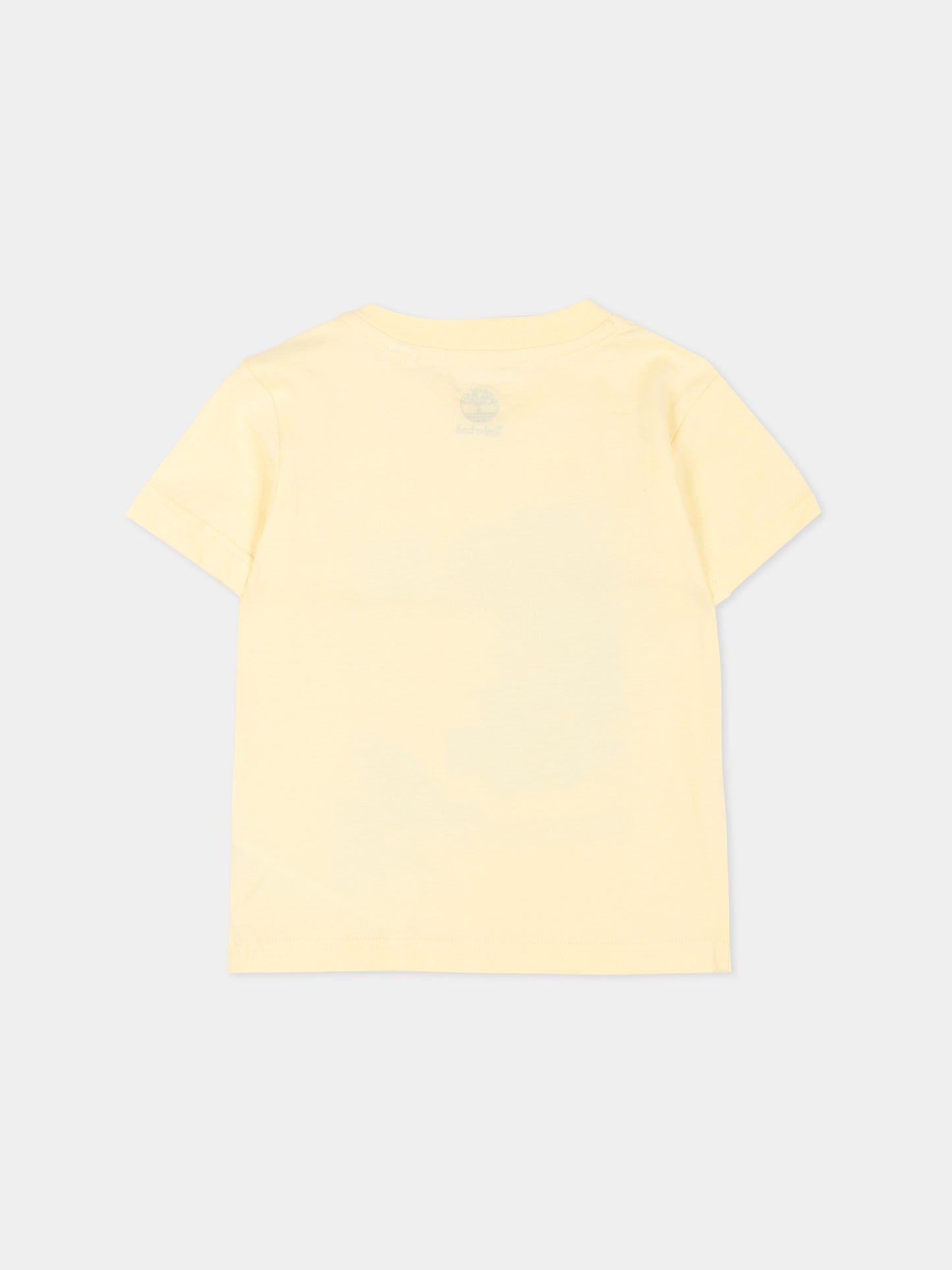 T-shirt gialla per neonato con stampa,Timberland,T60855 505