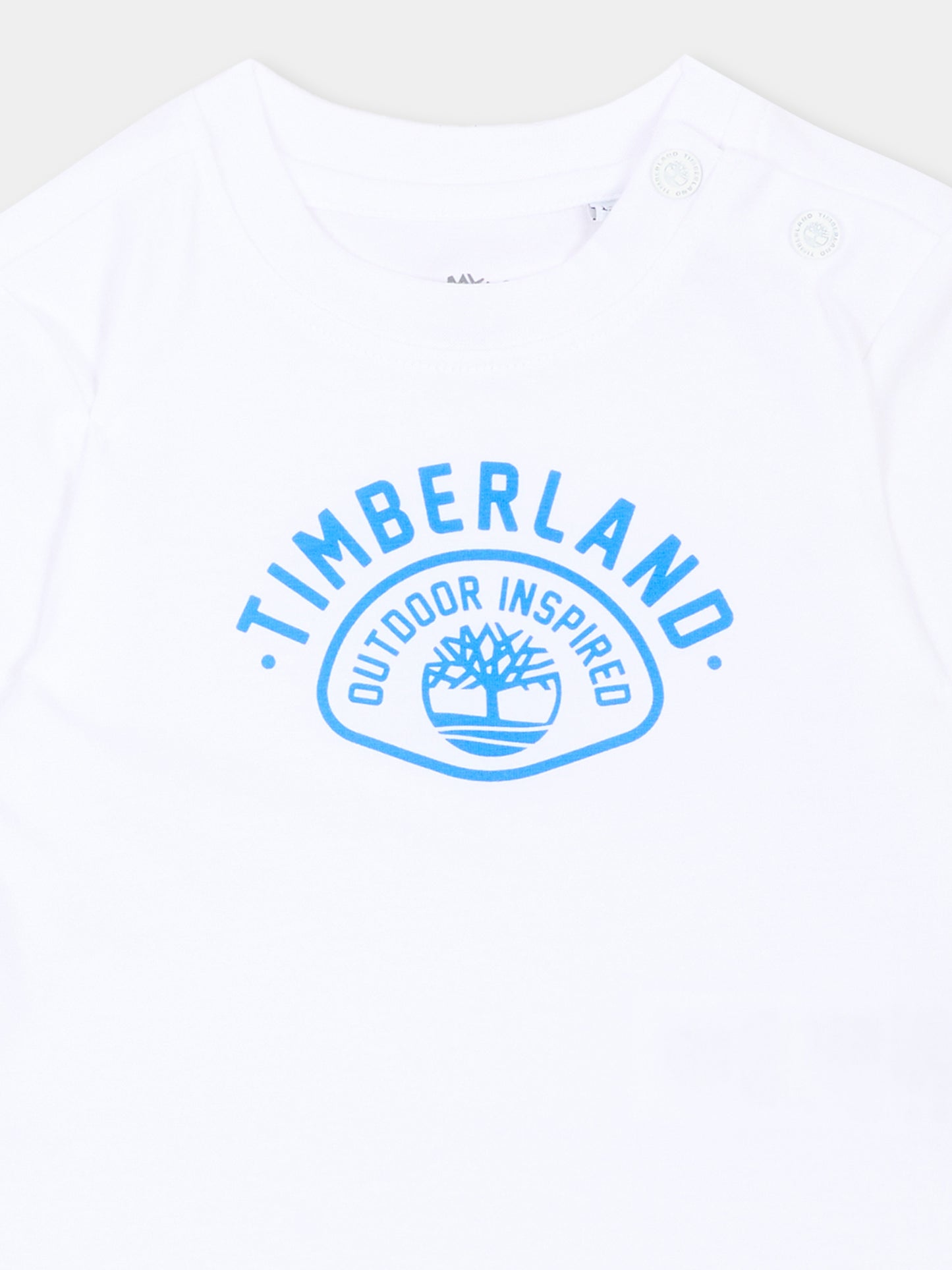 Completo sportivo azzurro per neonato con logo,Timberland,T60859 10P
