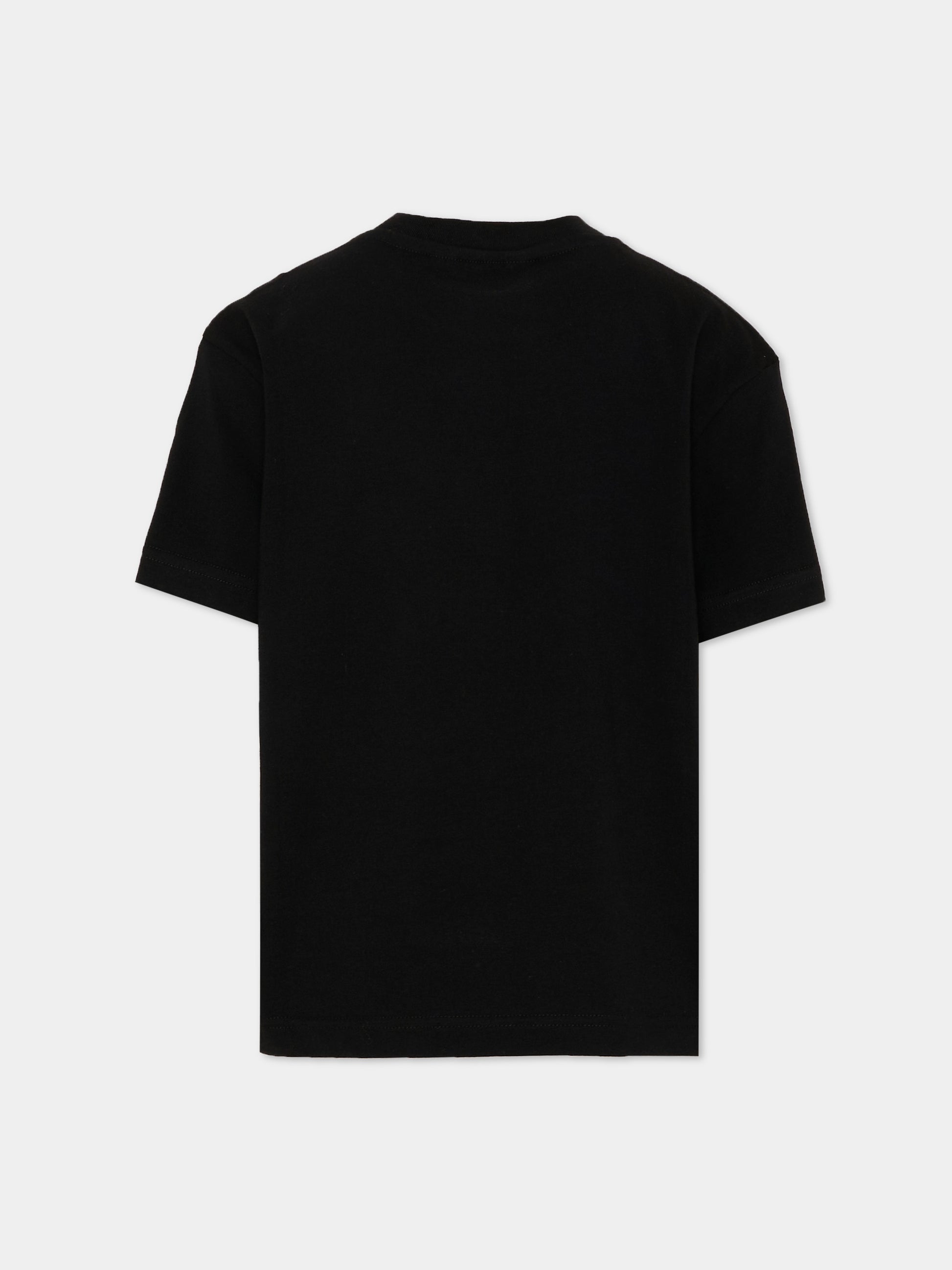 T-shirt nera per bambino con Teddy Bear,Palm Angels,PBAA003S26JER005 110/02