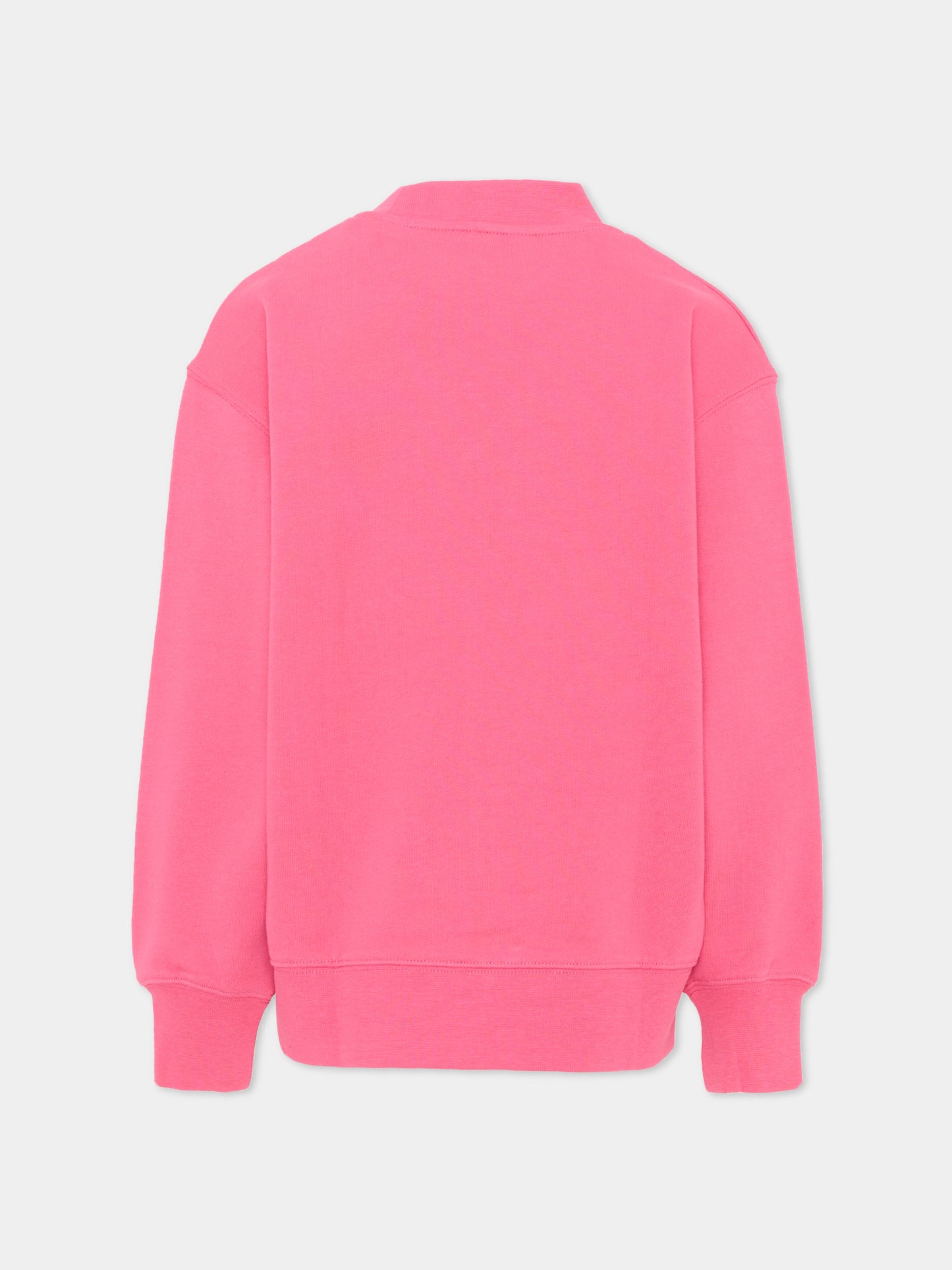 Felpa fucsia per bambina con logo,Palm Angels,PGBA013S26FLE001 044