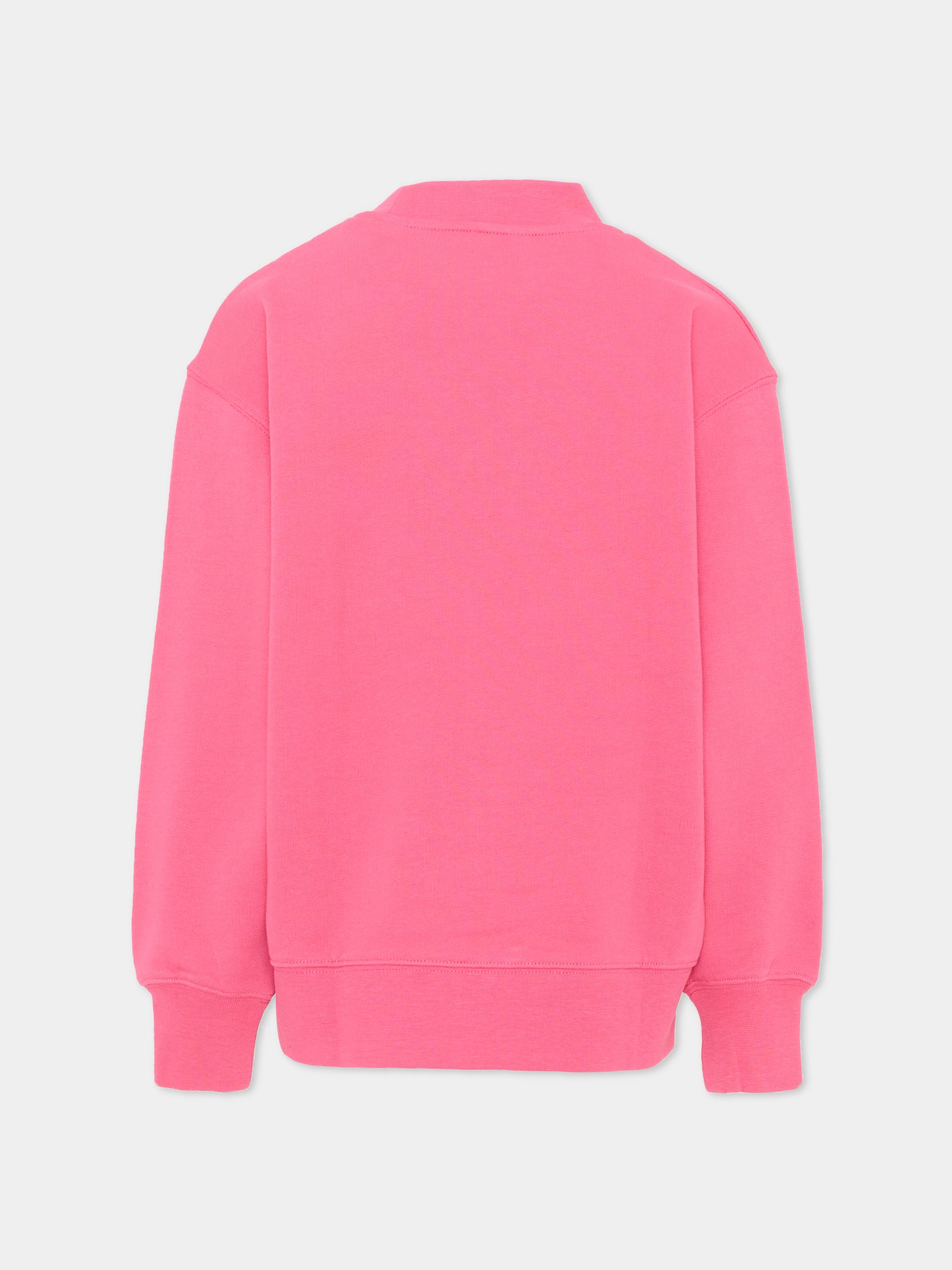 Felpa fucsia per bambina con logo,Palm Angels,PGBA013S26FLE001 044