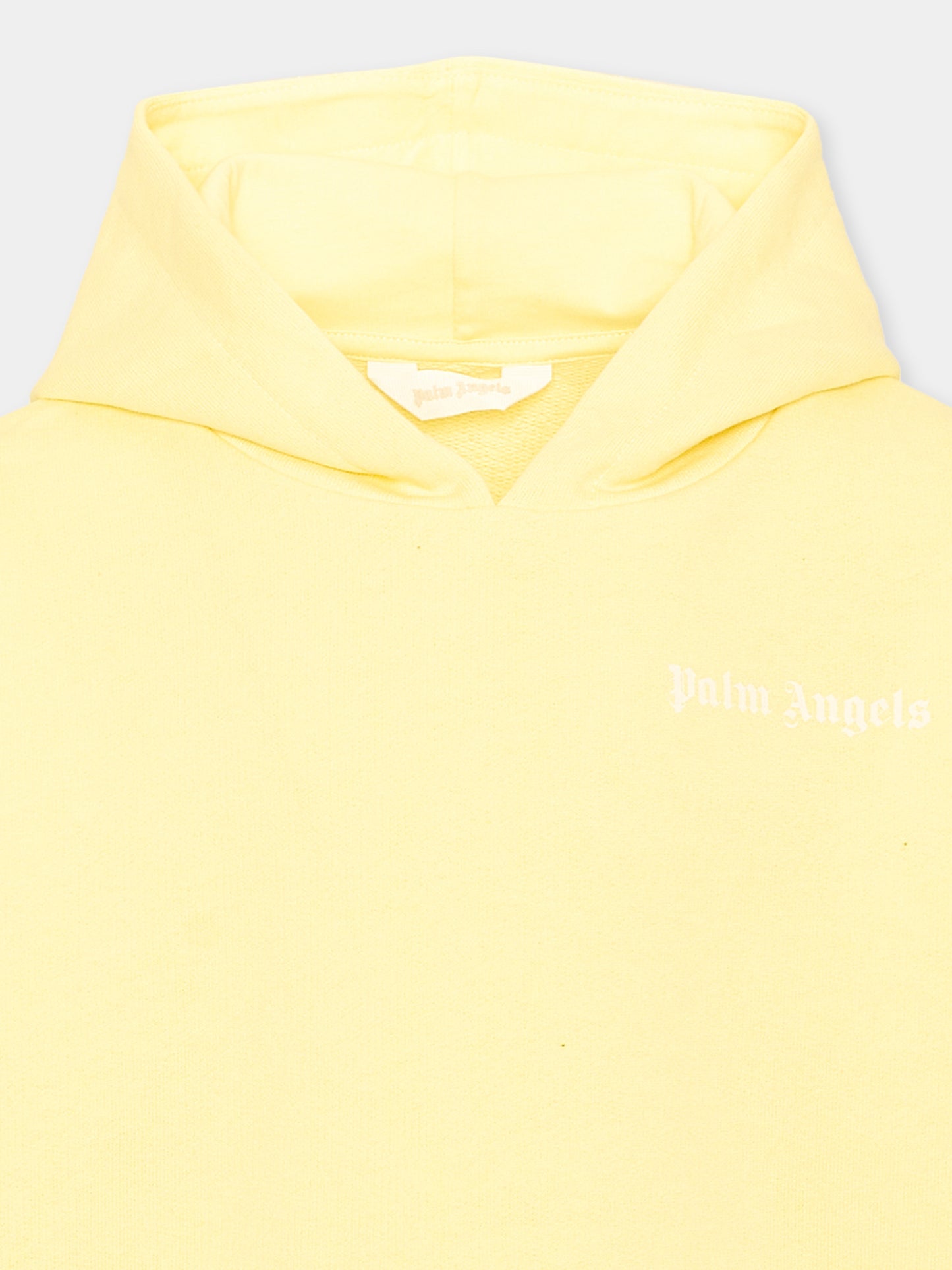Felpa con cappuccio gialla per bambini,Palm Angels,PGBB014S26FLE001 020
