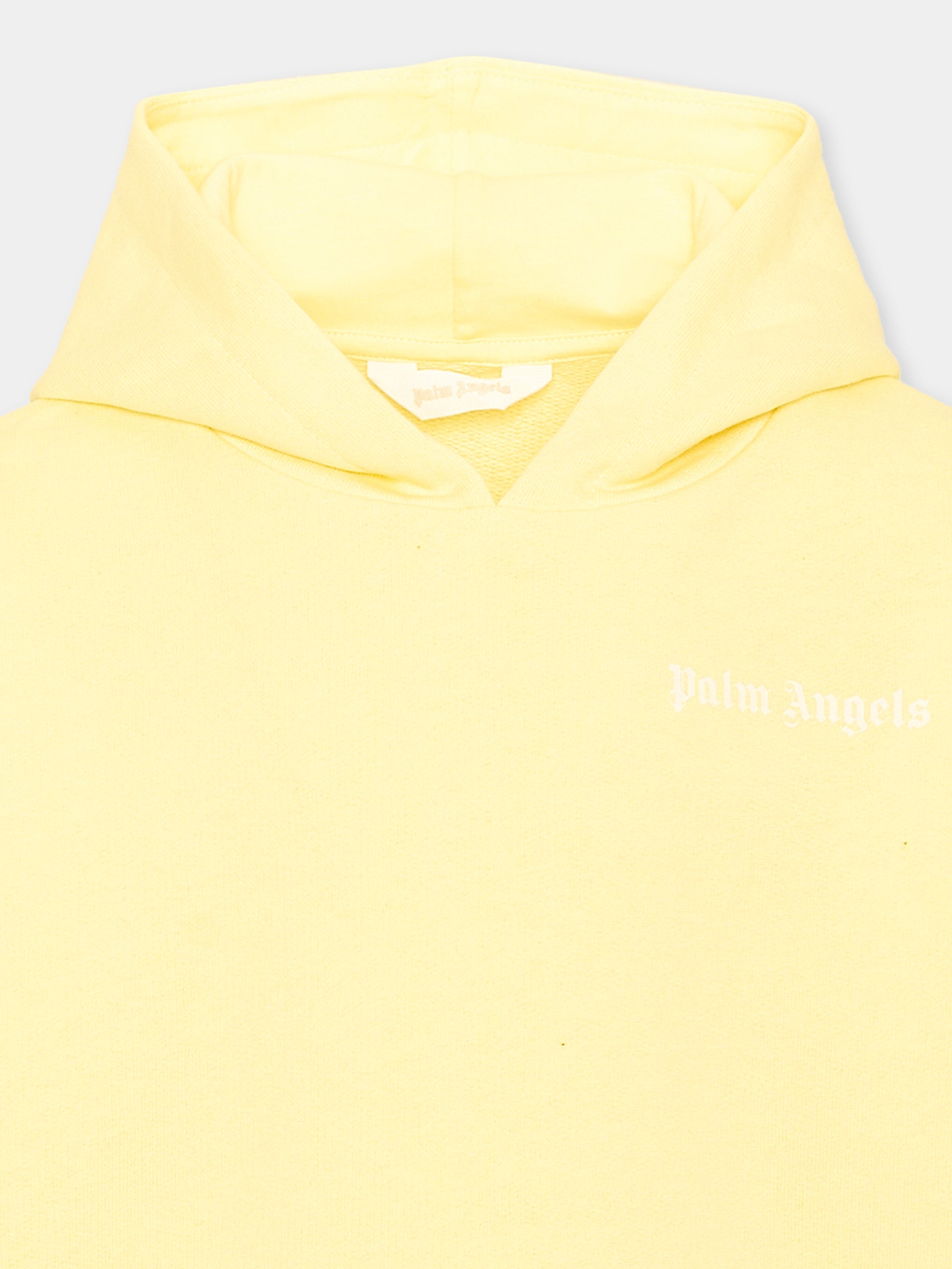 Felpa con cappuccio gialla per bambini,Palm Angels,PGBB014S26FLE001 020