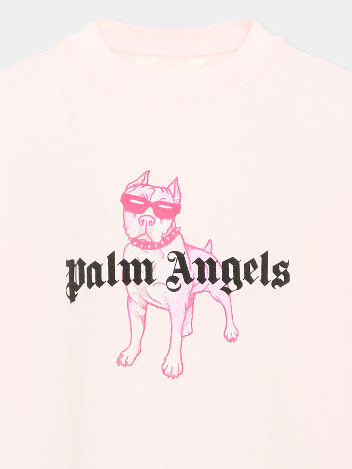 T-shirt rosa per bambina con stampa,Palm Angels,PGAA002S26JER009 042