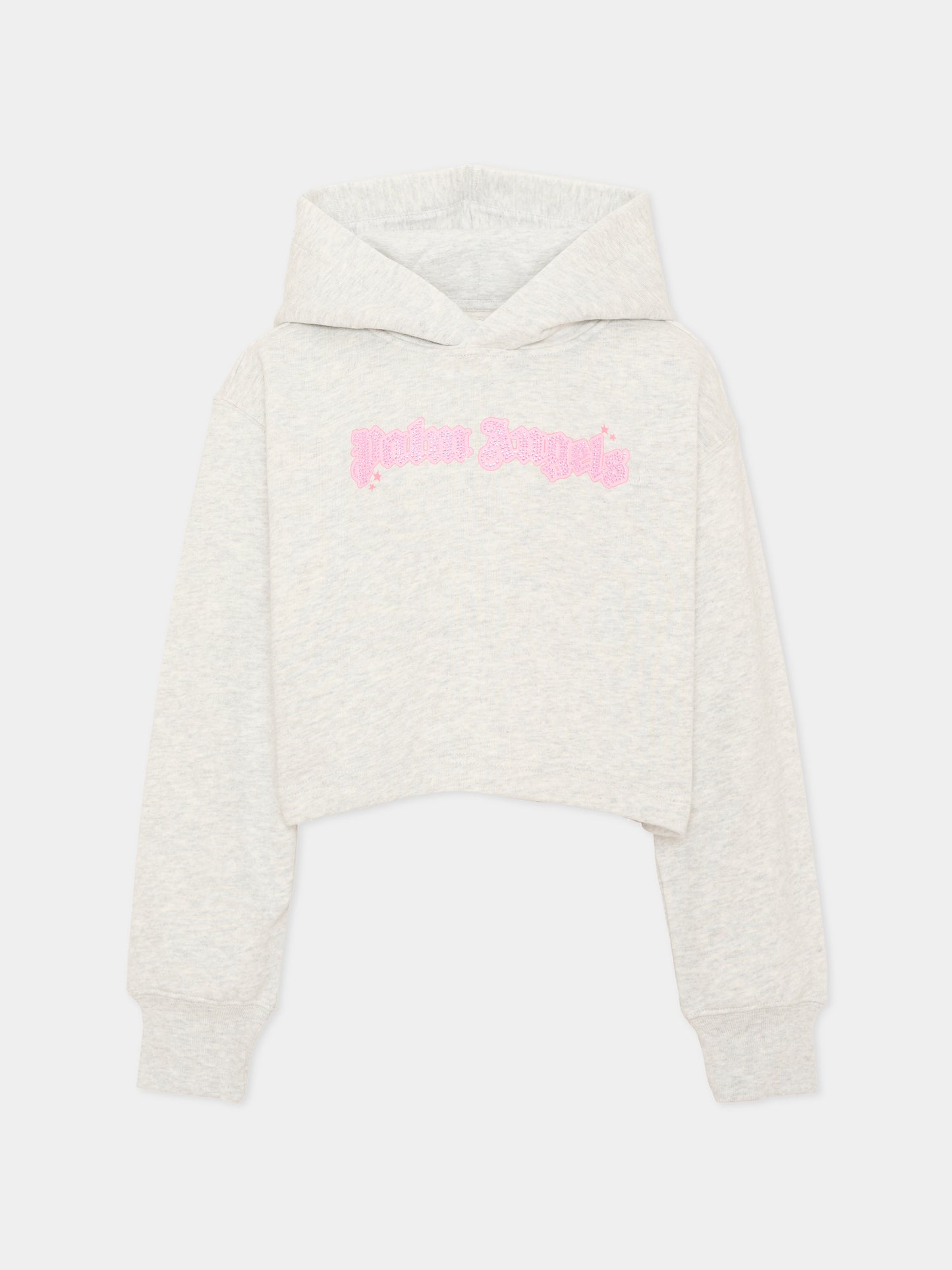 Felpa con cappuccio grigia con logo,Palm Angels,PGBB006S26FLE001 101