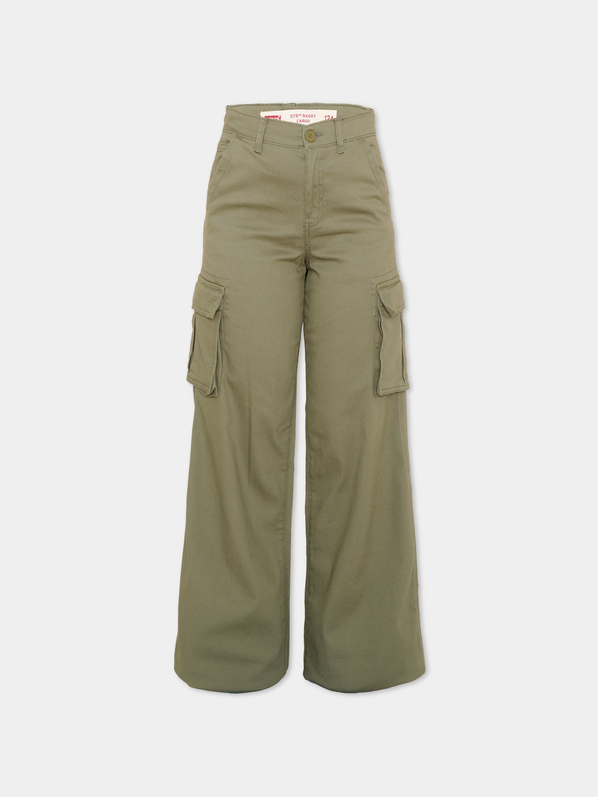Pantalone verde cargo per bambino,Levi's Kids,9EN809 EHF