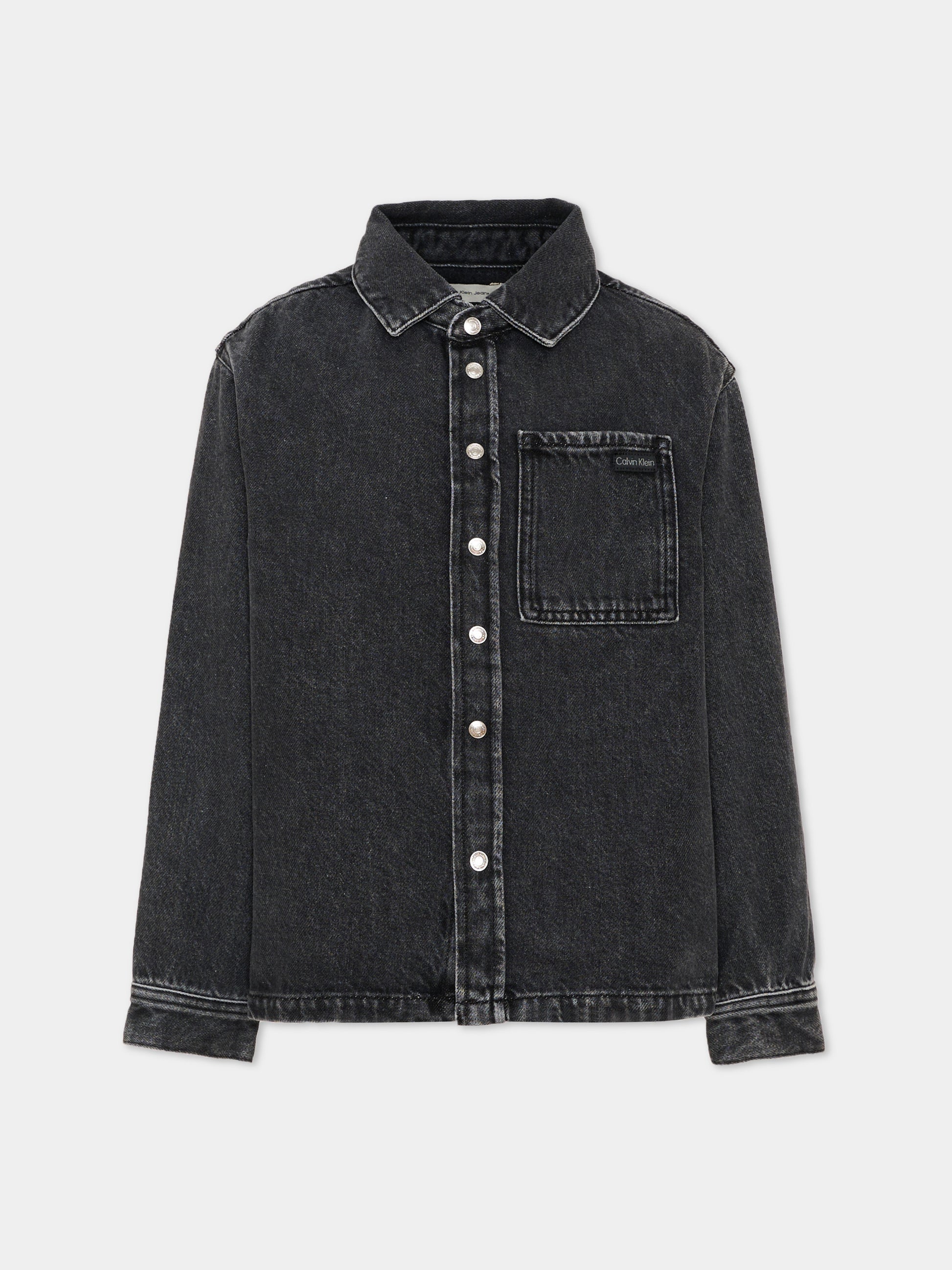 Camicia a manica lunga nero per bambino,Calvin Klein Kids,IB0IB02624 1BY