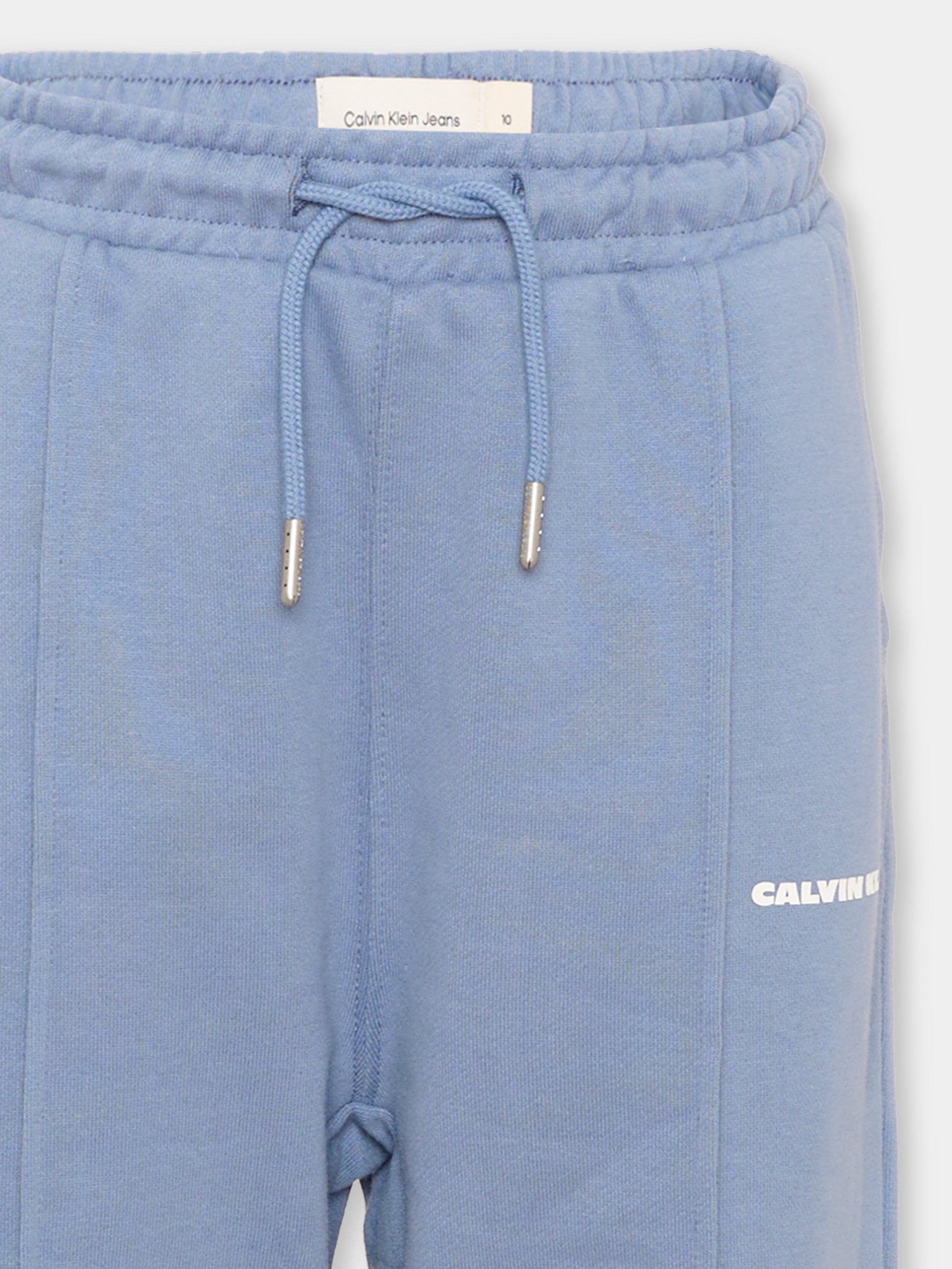 Pantalone blu per bambino logo laterale,Calvin Klein Kids,IB0IB02605 C4I