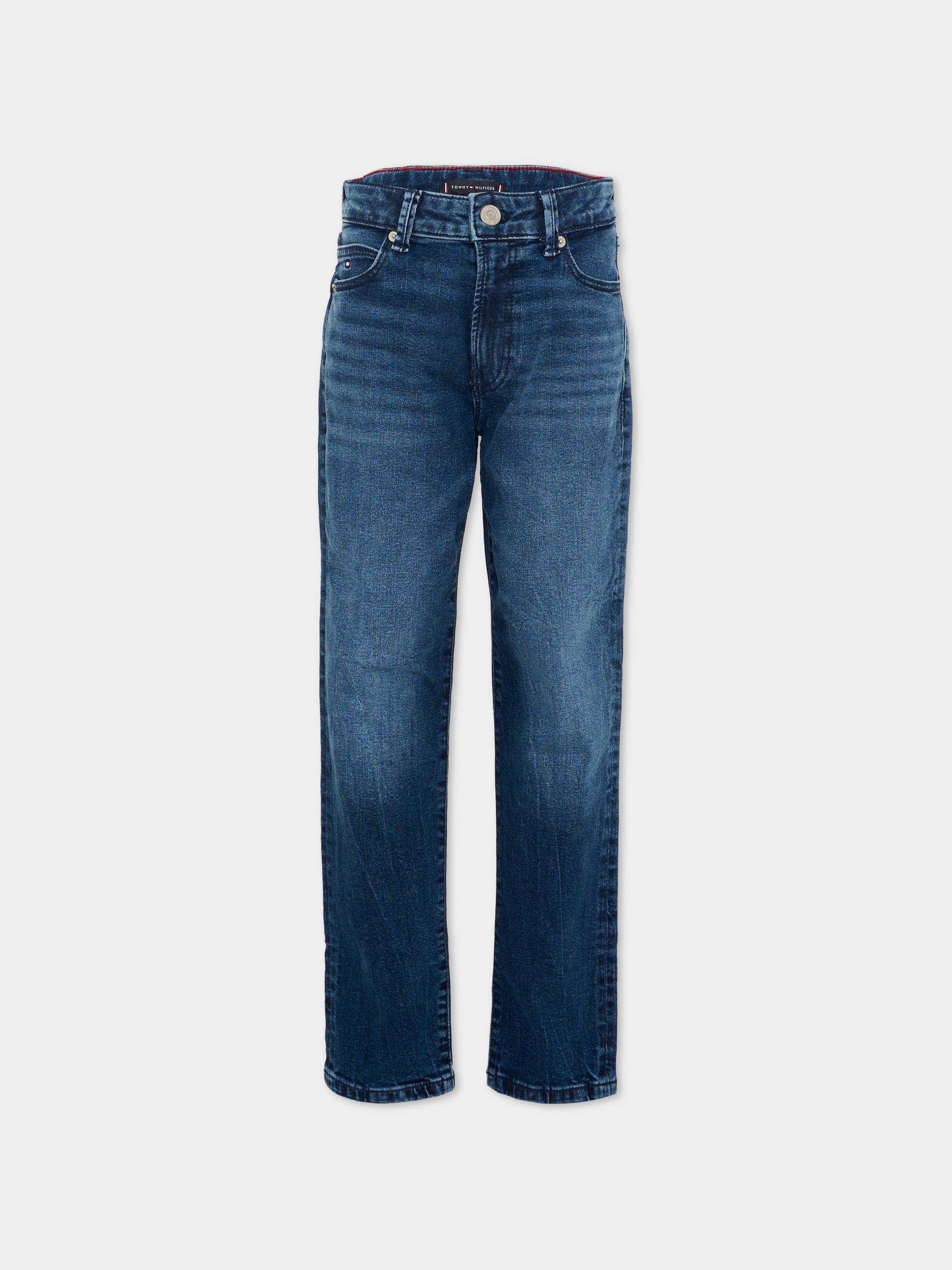 Jeans denim per bambini con logo,Tommy Hilfiger Junior,KB0KB10040 1BJ