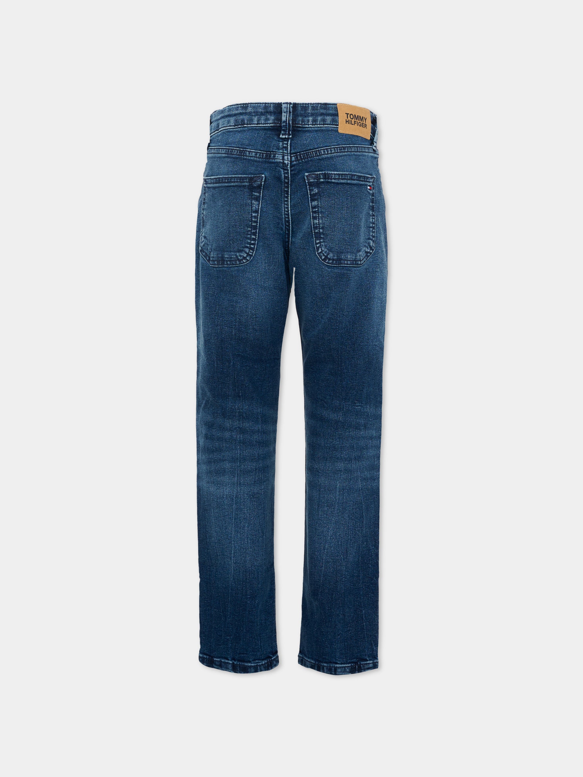 Jeans denim per bambini con logo,Tommy Hilfiger Junior,KB0KB10040 1BJ