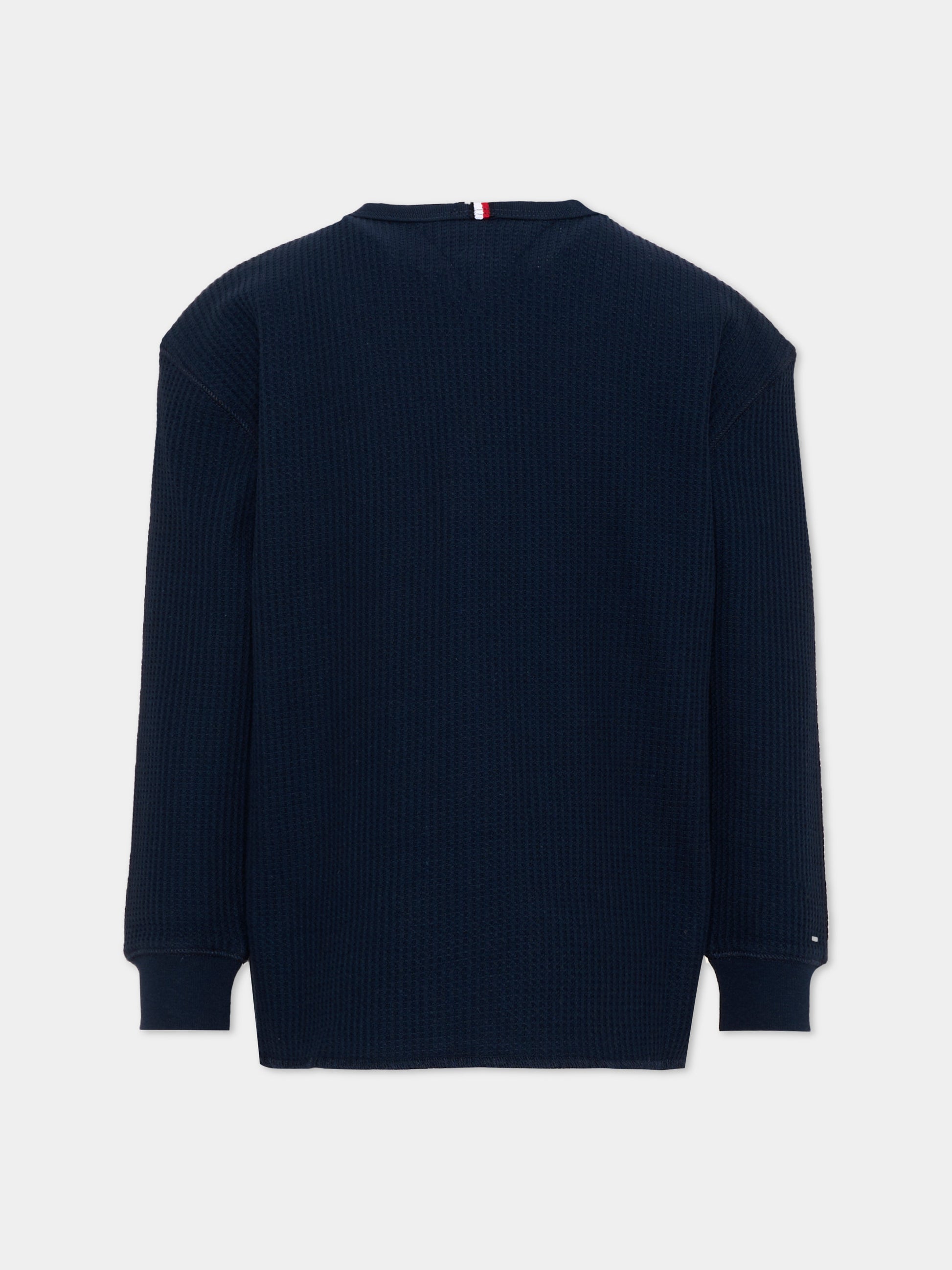 Maglione blu per bambini con logo,Tommy Hilfiger Junior,KB0KB10166 C1G