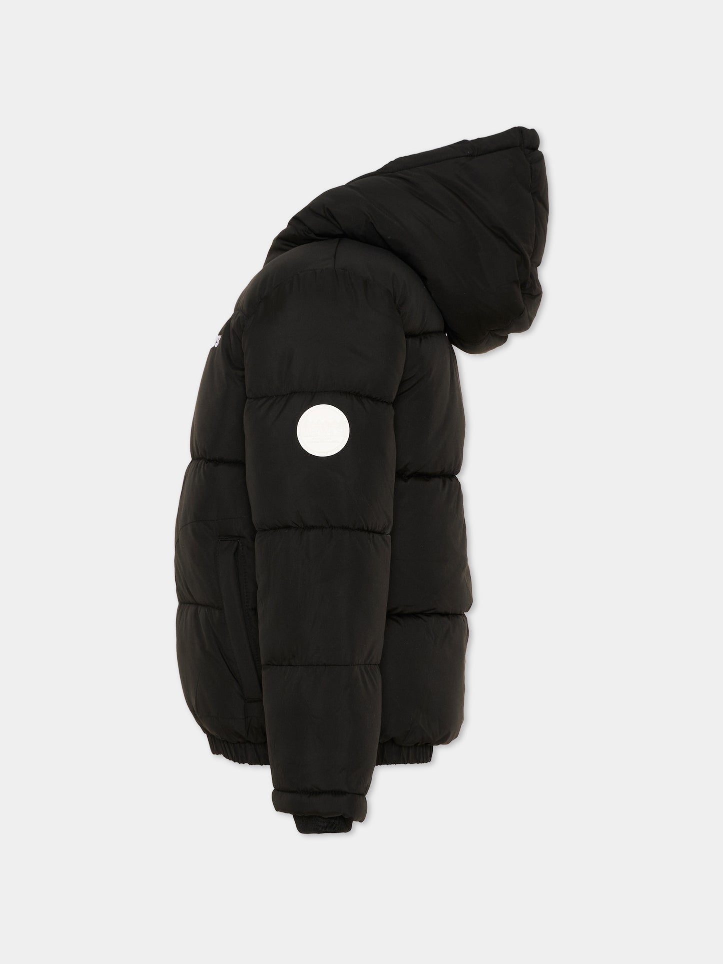 Piumini nero per bambino con logo,Levi's Kids,8EN633 023