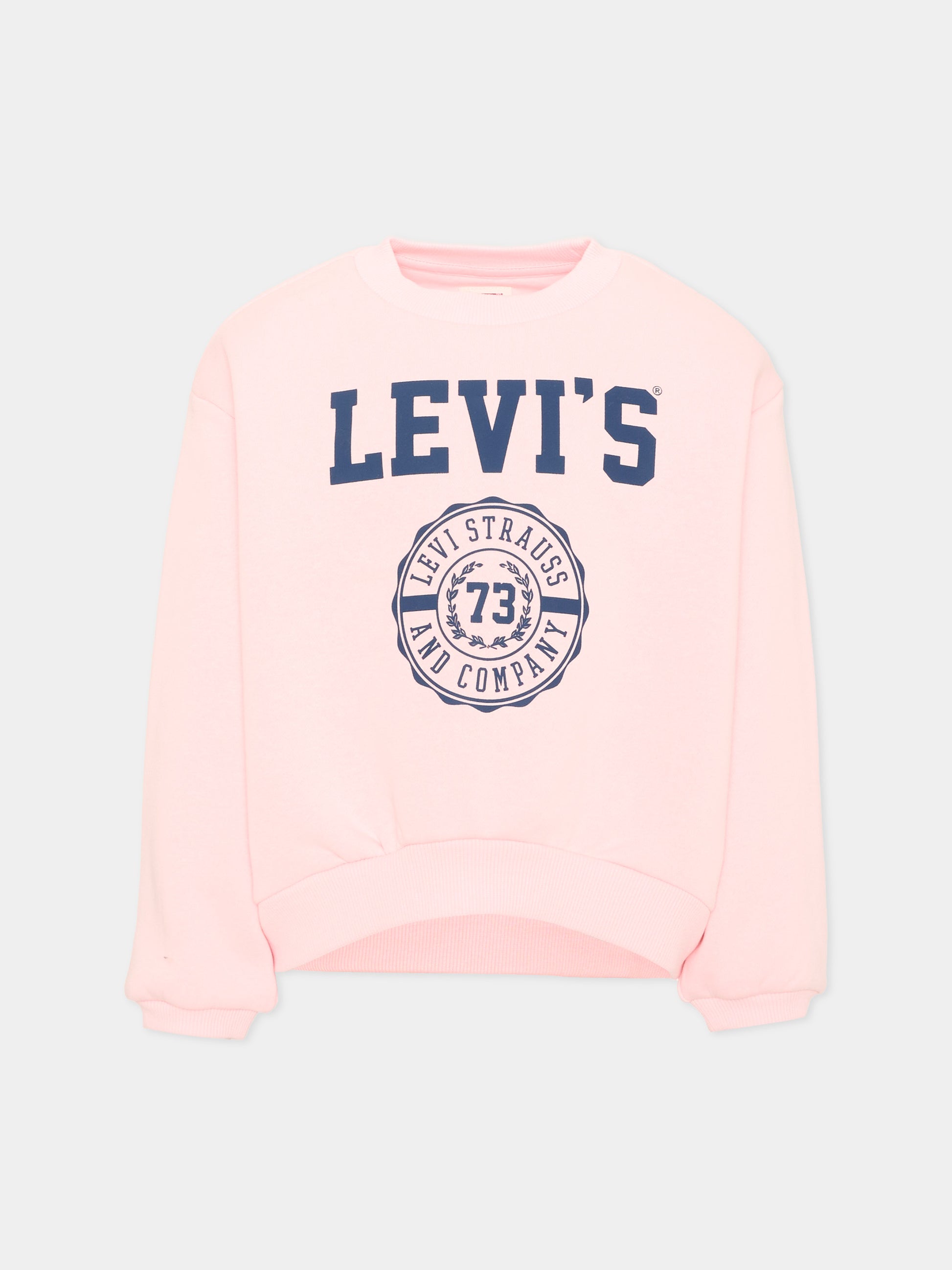 Felpa rosa per bambina,Levi's Kids,3EN514 AGJ