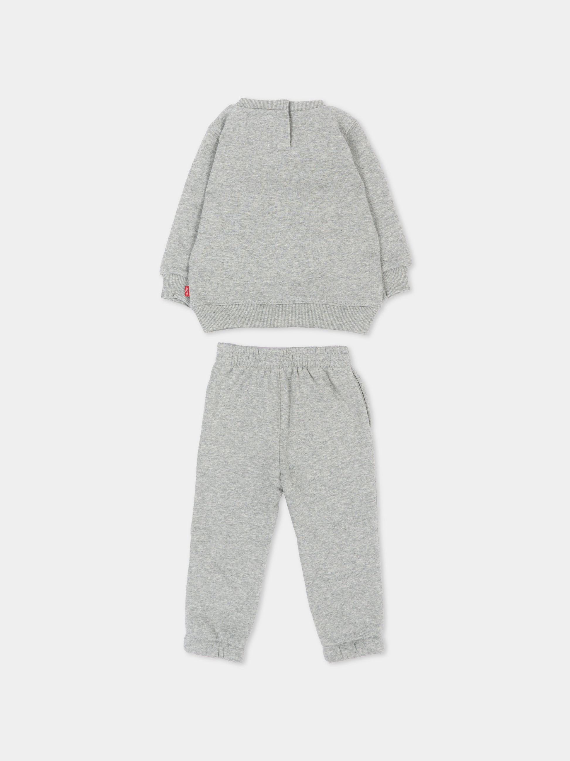 Completo sportivo lungo grigio per neonato,Levi's Kids,6EP012 C87