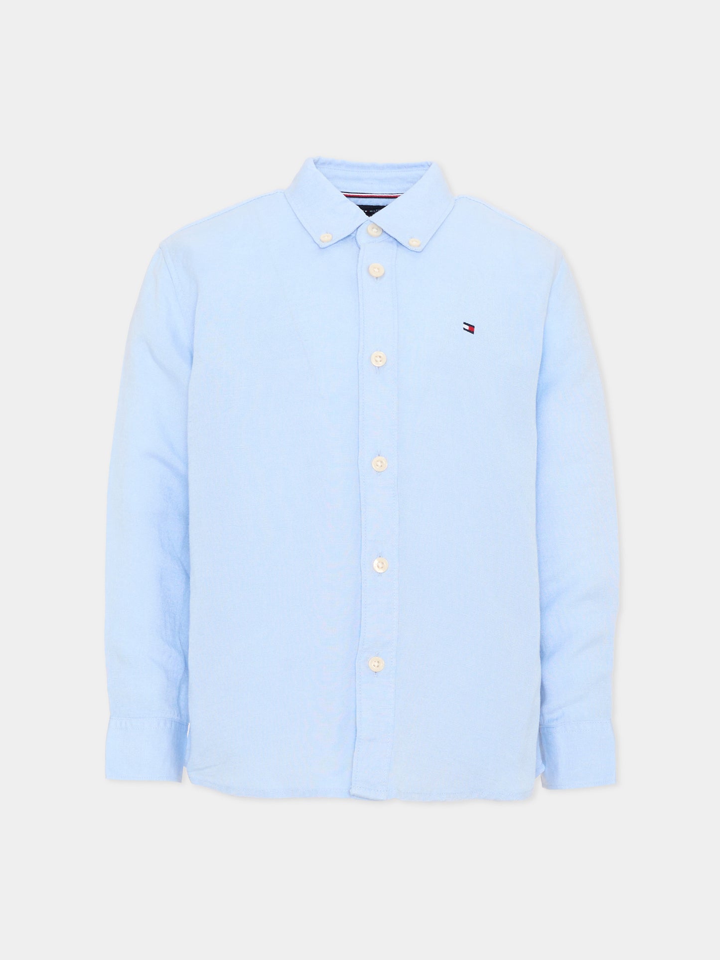 Camicia a manica lunga celeste per bambino,Tommy Hilfiger Junior,KB0KB09550 C3Q