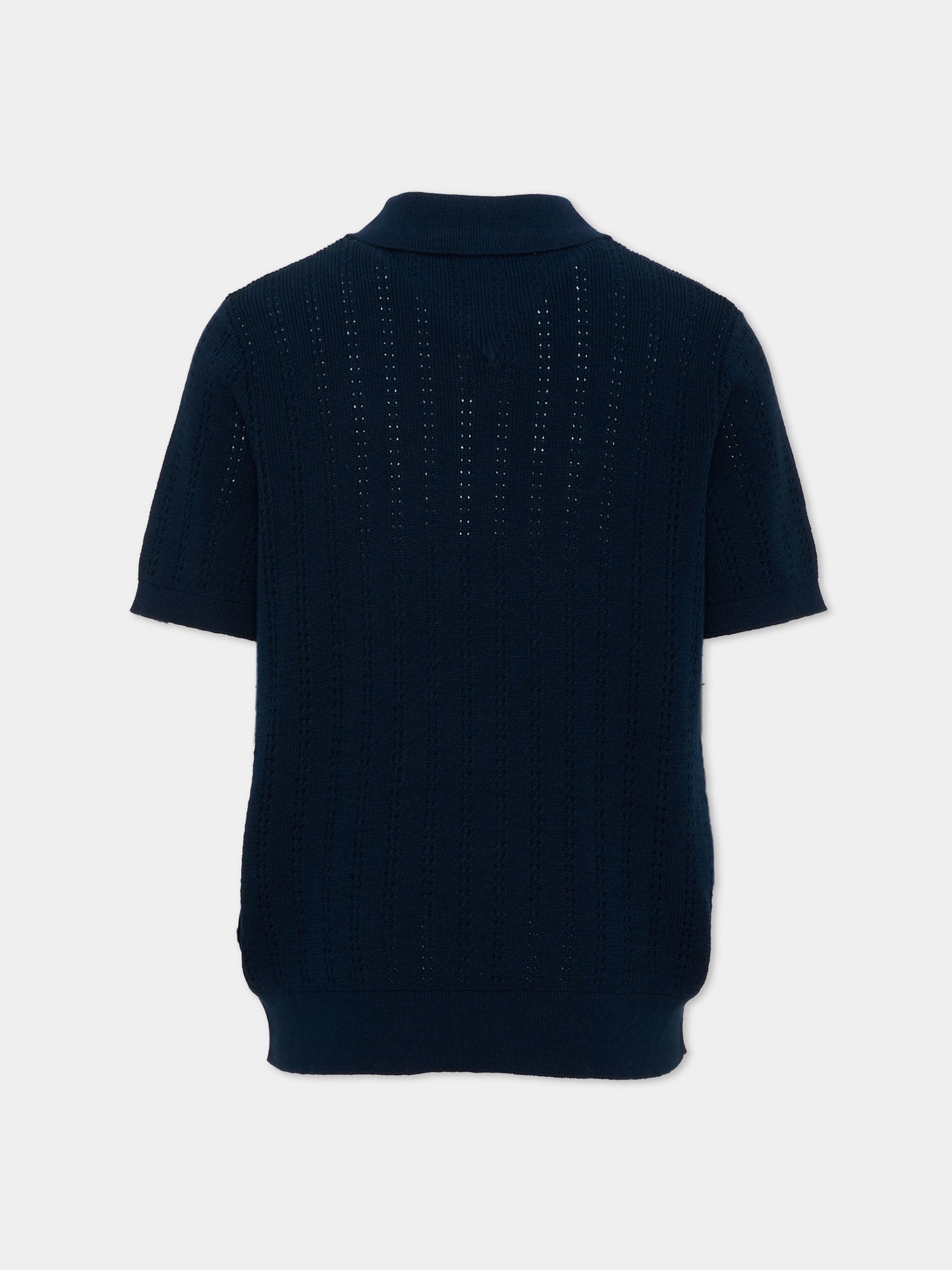 Polo a manica corta blu per bambino,Tommy Hilfiger Junior,KB0KB10251 C1G
