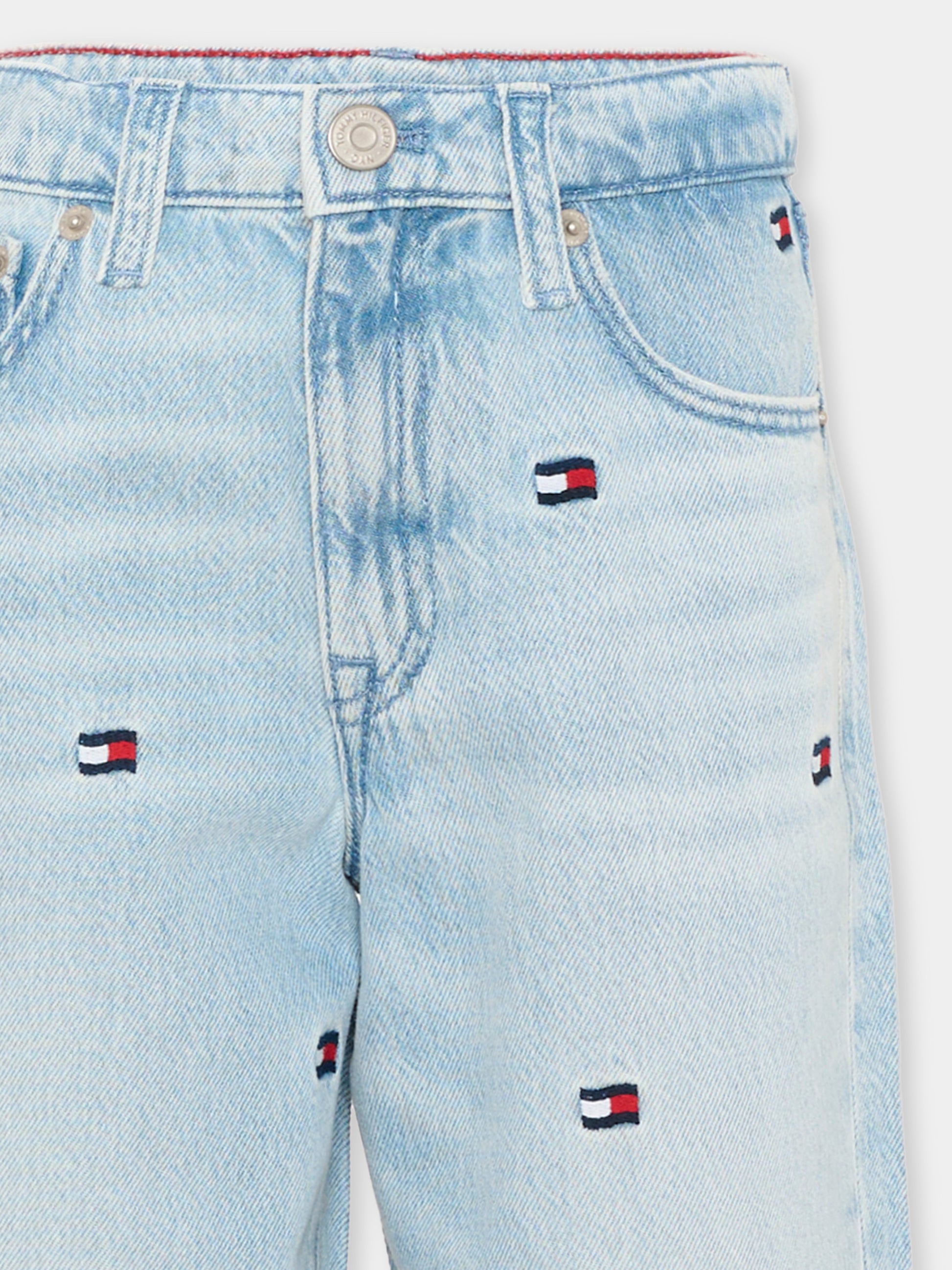 Jeans denim per bambini con logo,Tommy Hilfiger Junior,KB0KB10417 1AA