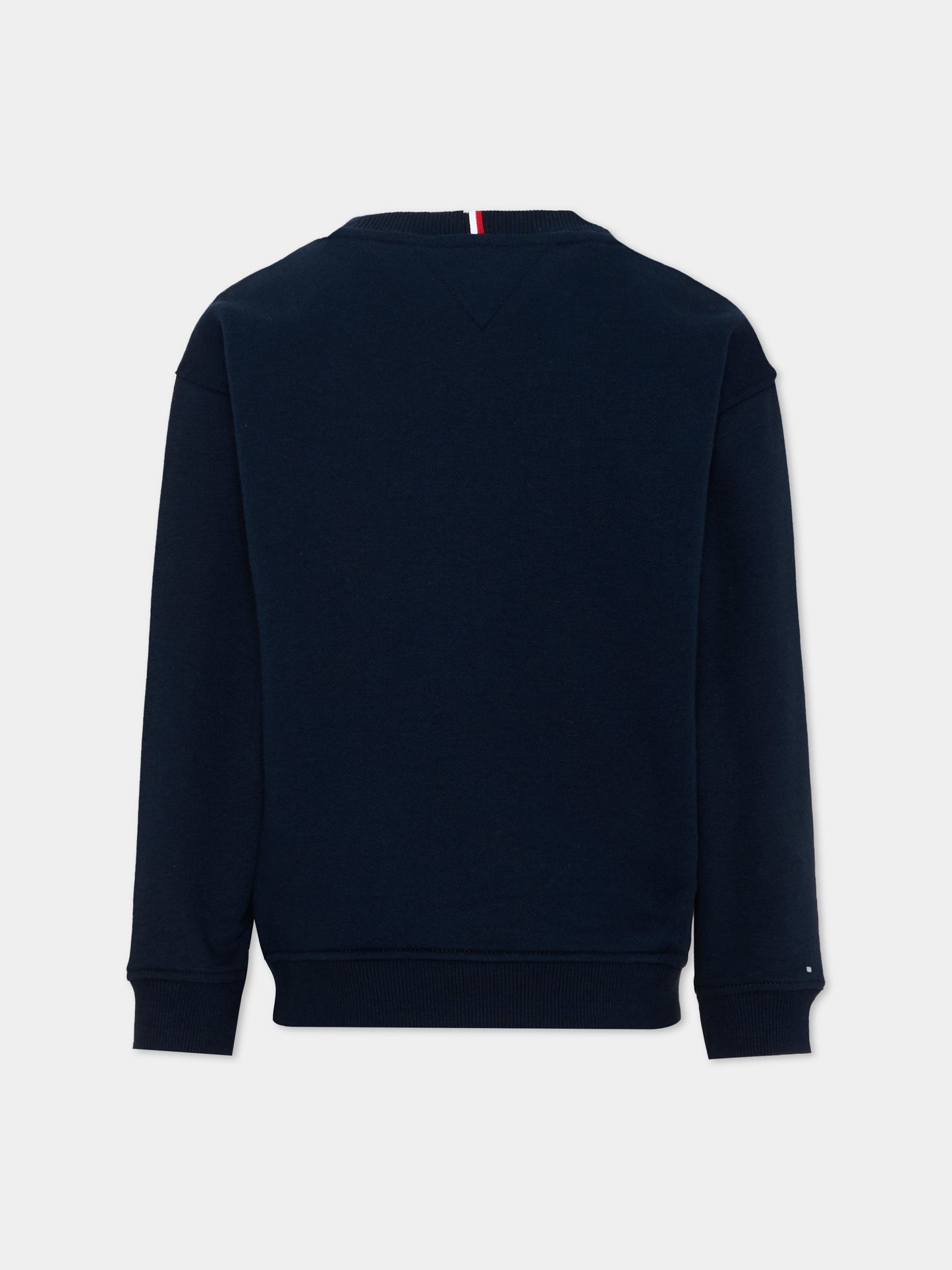Felpa blu per bambino con ricamo Tommy,Tommy Hilfiger Junior,KB0KB10255 C1G