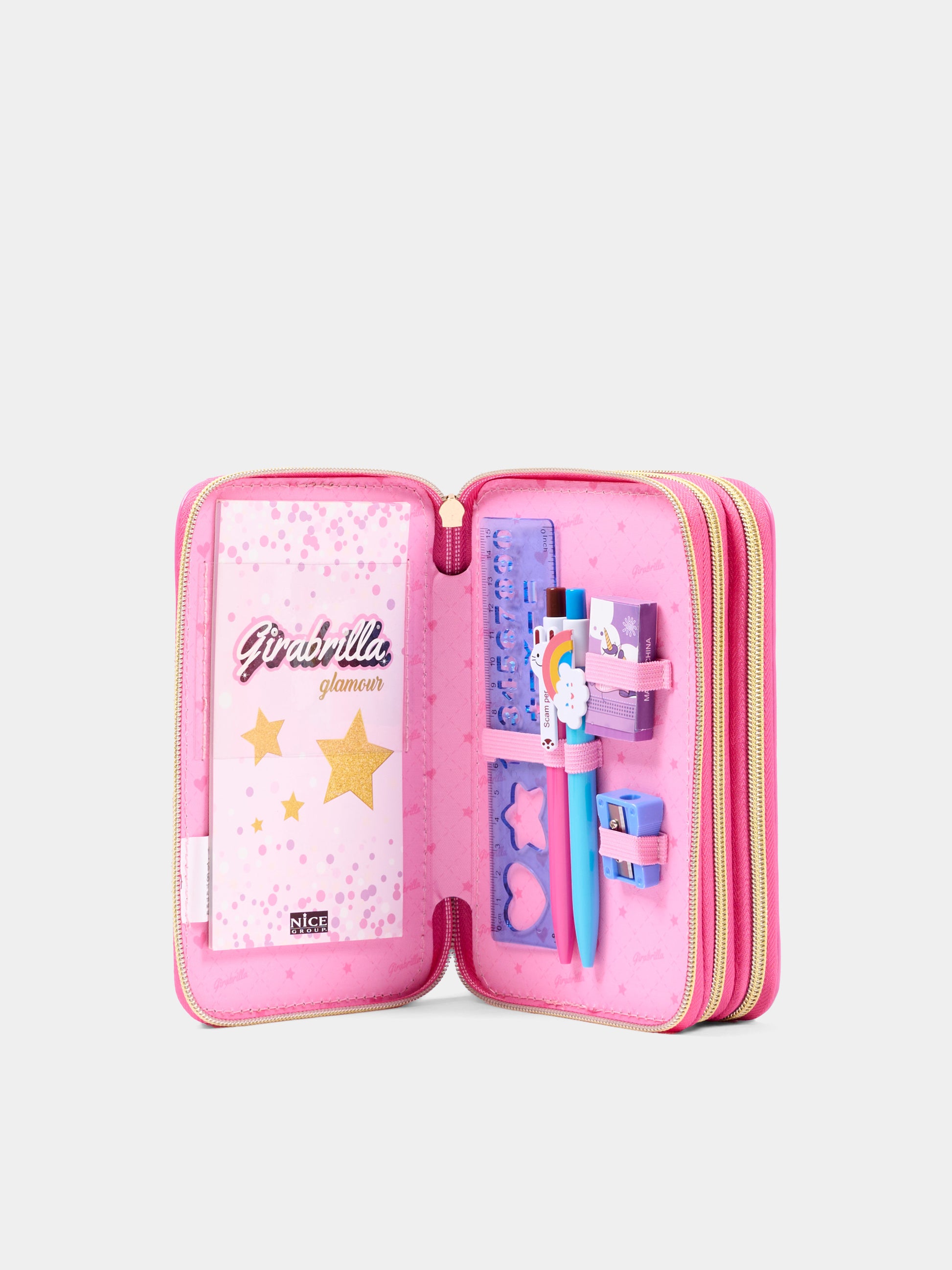 Astuccio fucsia per bambina con cuore,Girabrilla,19085 19087