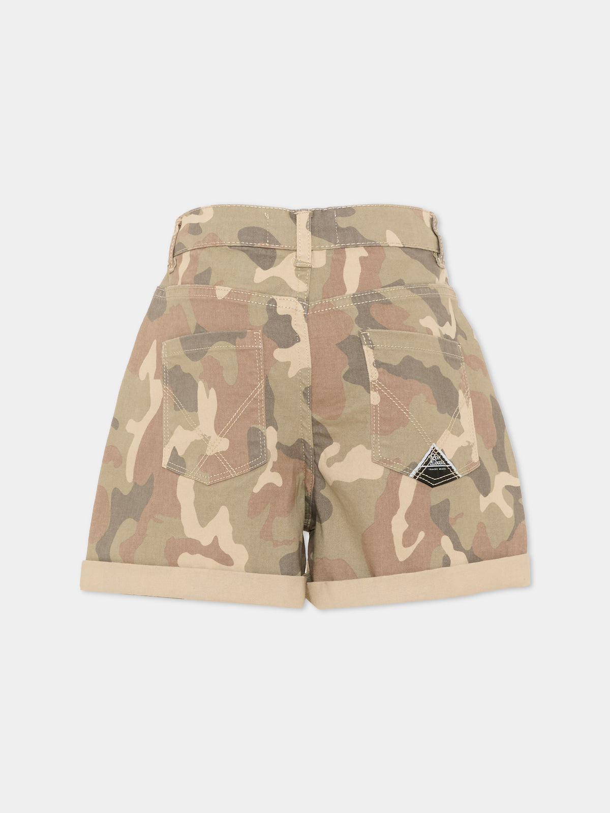 Pantaloni multicolor per bambina camouflage,Roy Roger's Kids,RG182 0 6BVM