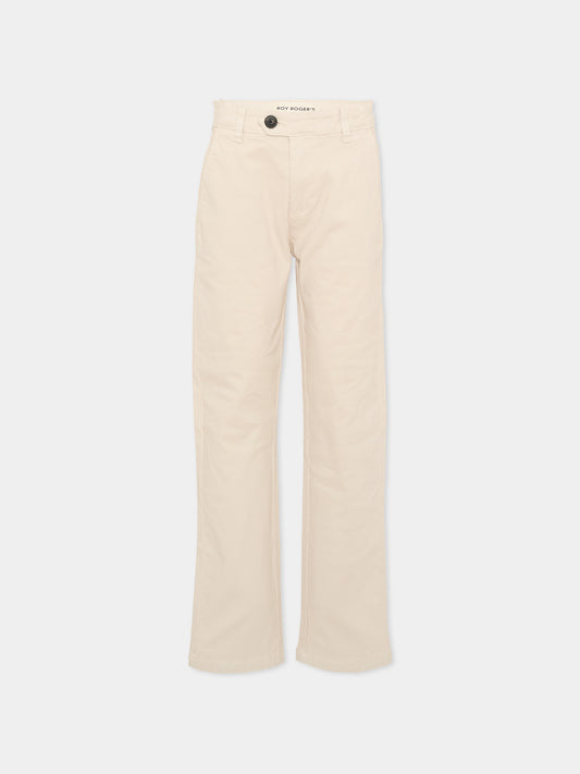 Pantalone beige per bambino,Roy Roger's Kids,RG132 0 421