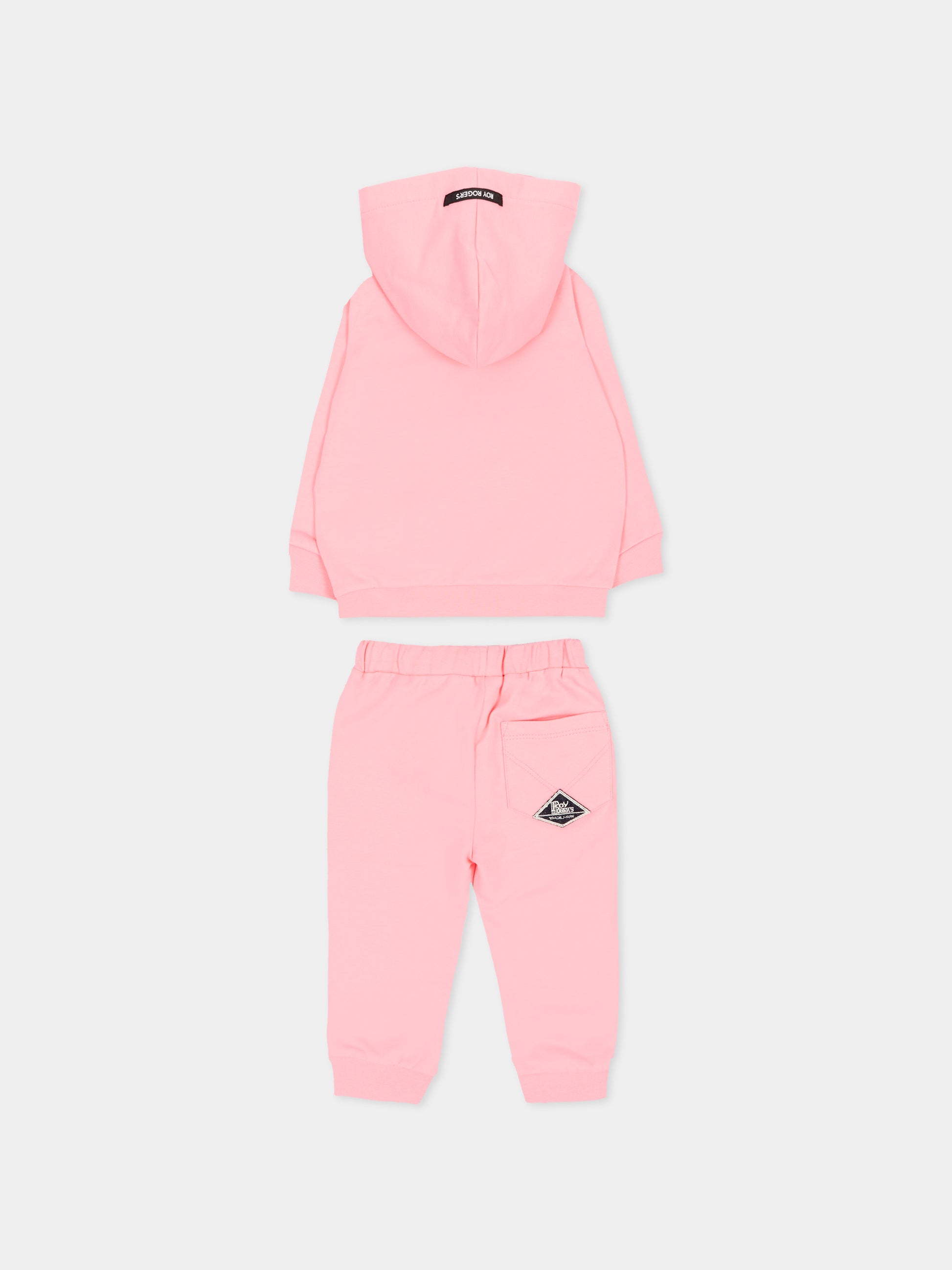 Completo sportivo lungo rosa per neonata,Roy Roger's Kids,RG185 0 2362