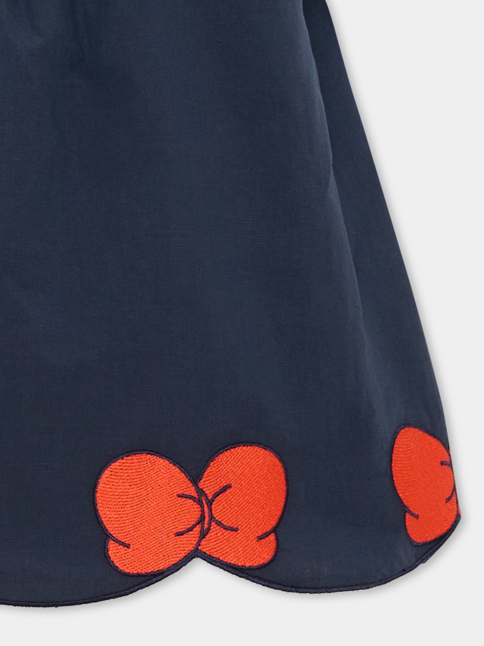 Top blu per bambina con fiocchi,Poco Blush,SS26374