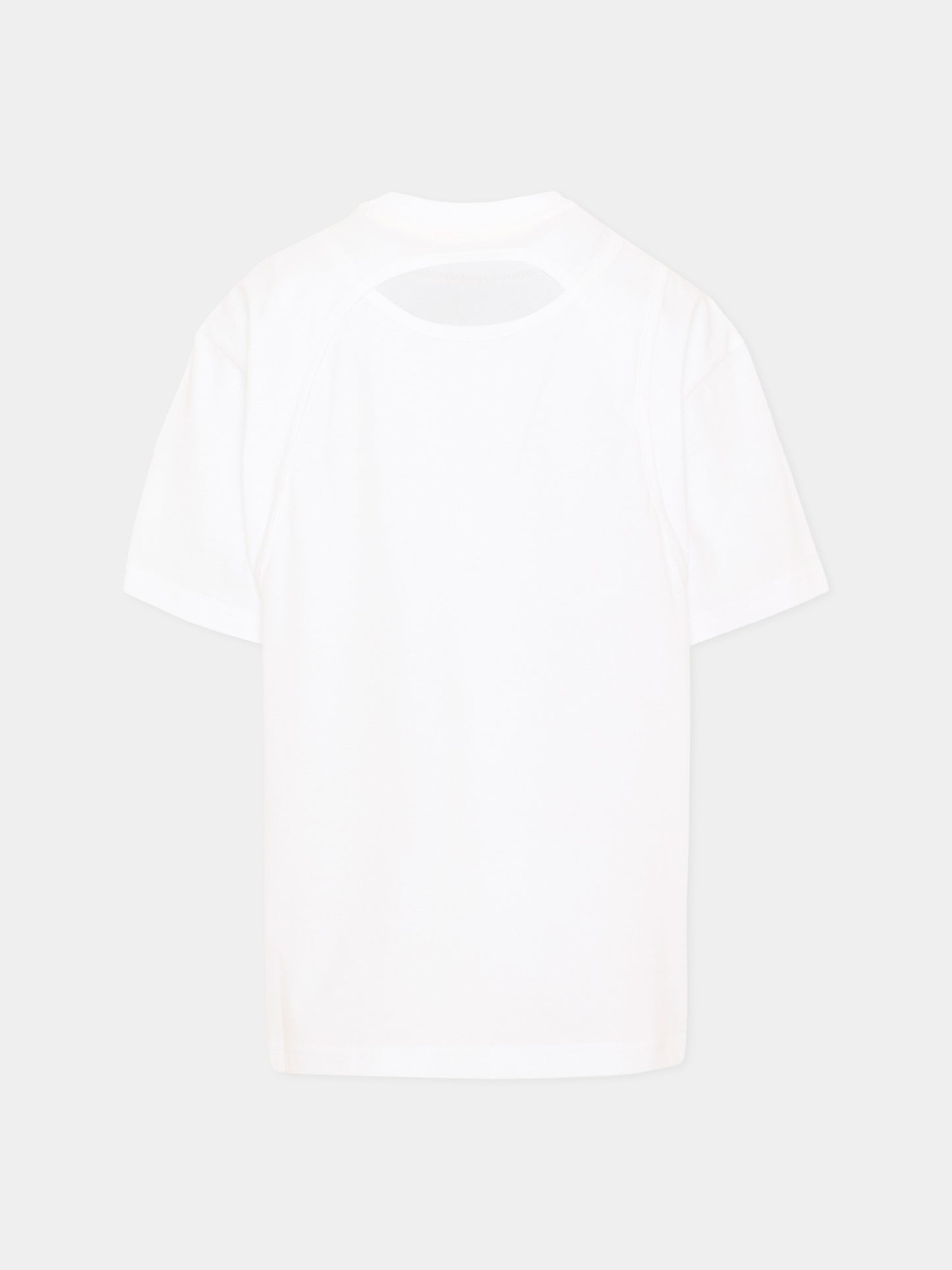 T-Shirt a manica corta bianca per bambina gatto,Poco Blush,SS26241