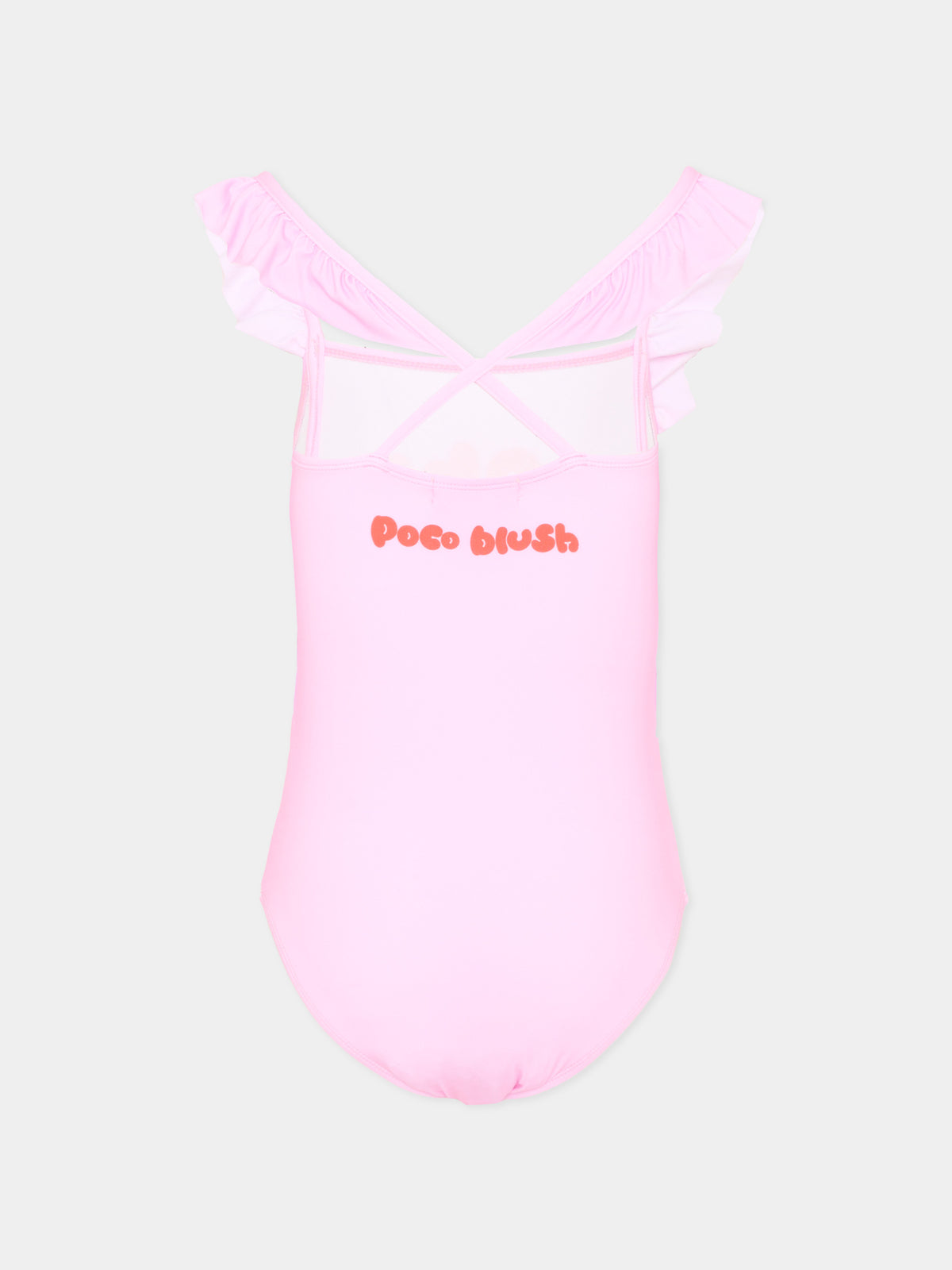 Costume intero rosa per bambina con pony,Poco Blush,SS264106