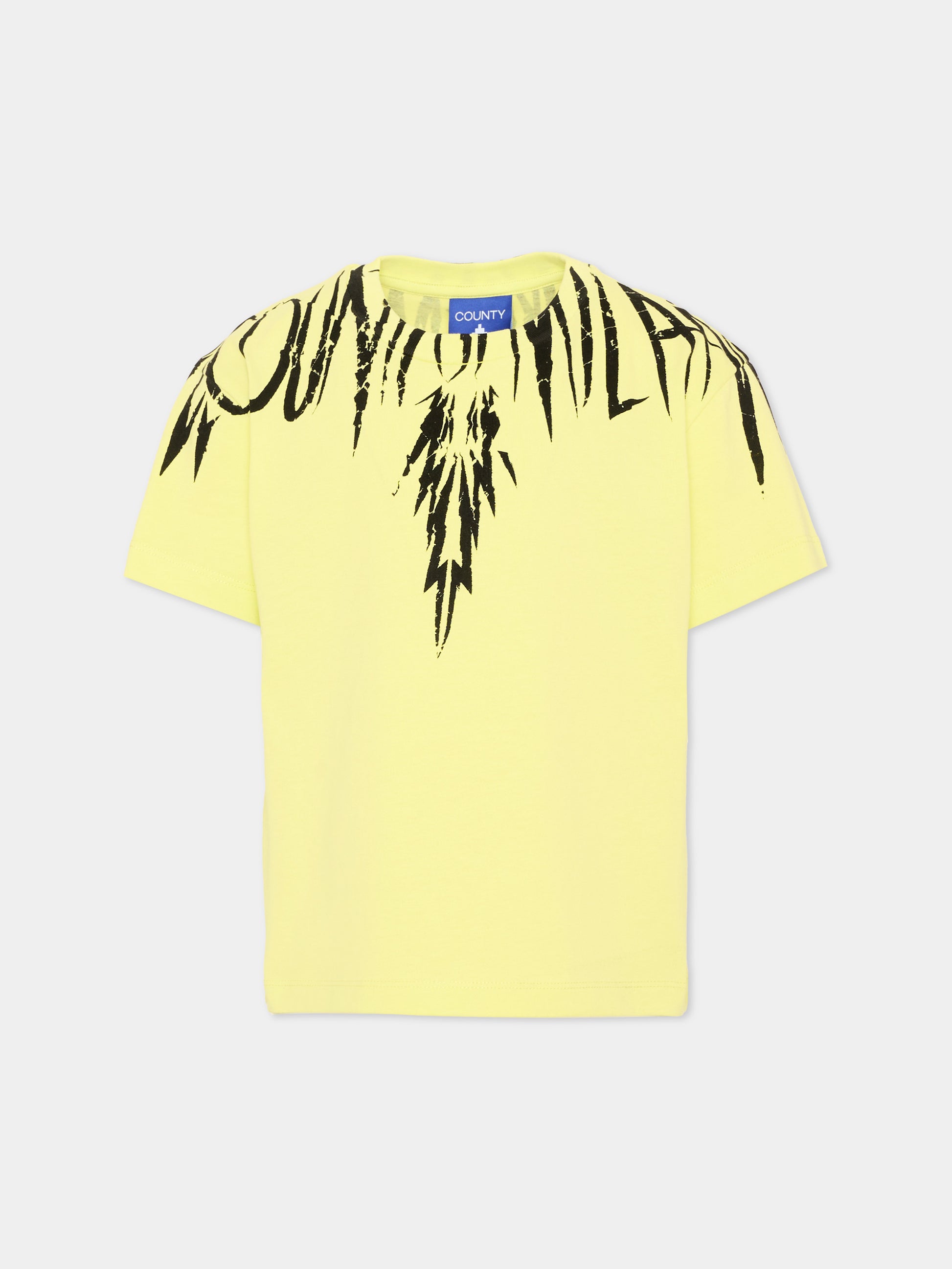 T-shirt gialla per bambino con ali,County Of Milan Kids,S6CMJBTH026 020
